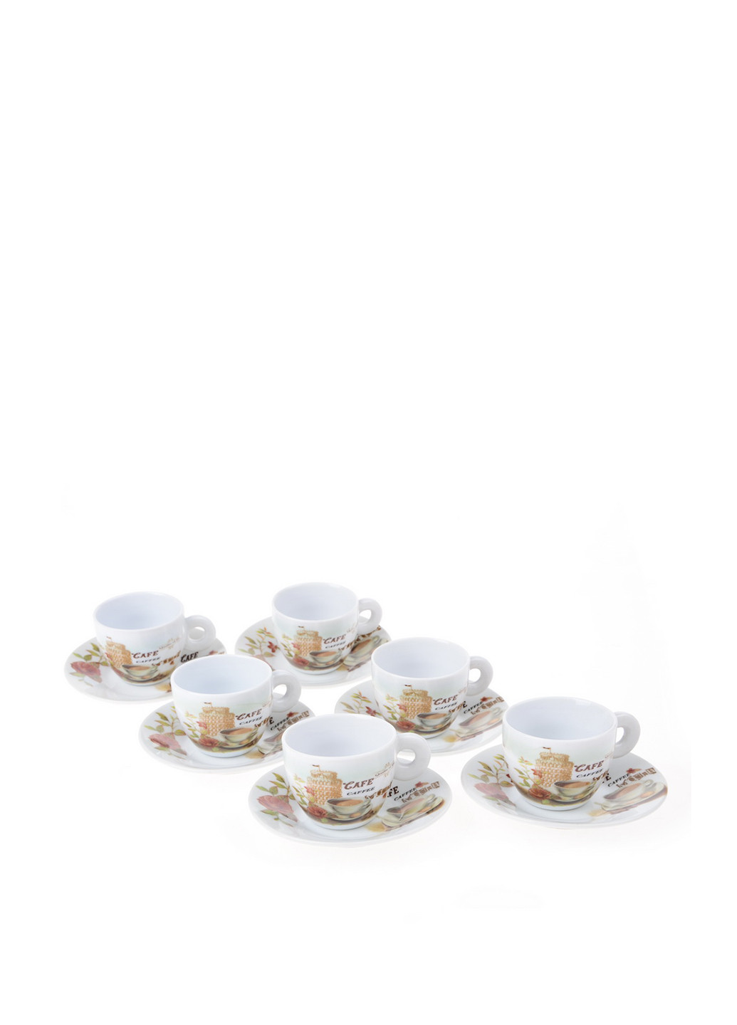 Чашка с блюдцем (6 шт.), 90 мл Lora (105002402)