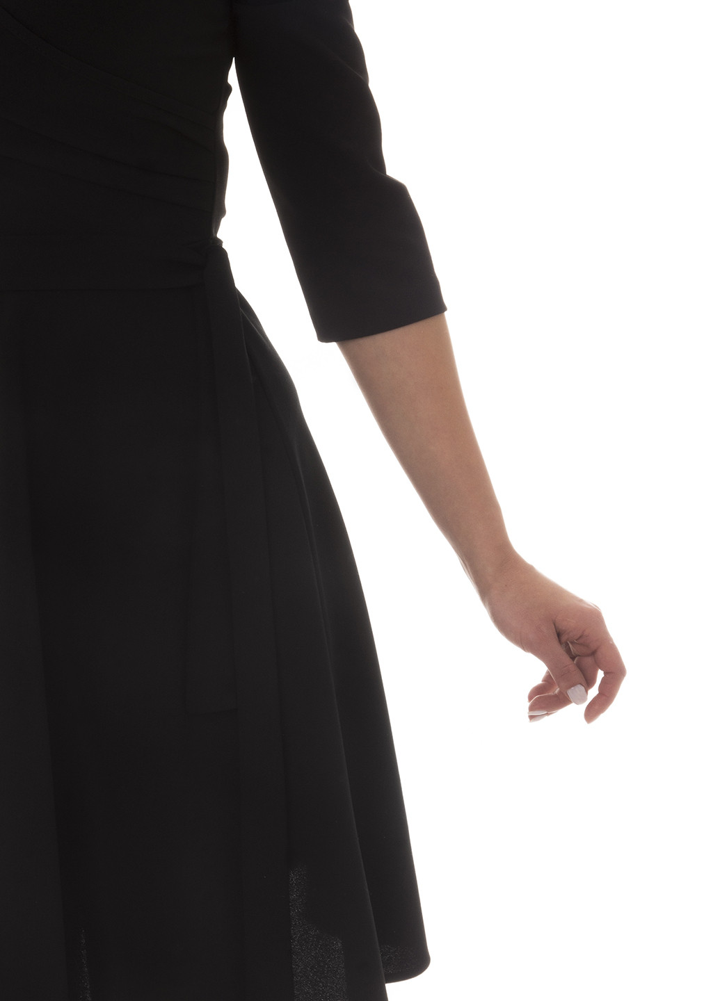 Чорна кежуал сукня кльош Luniani однотонна
