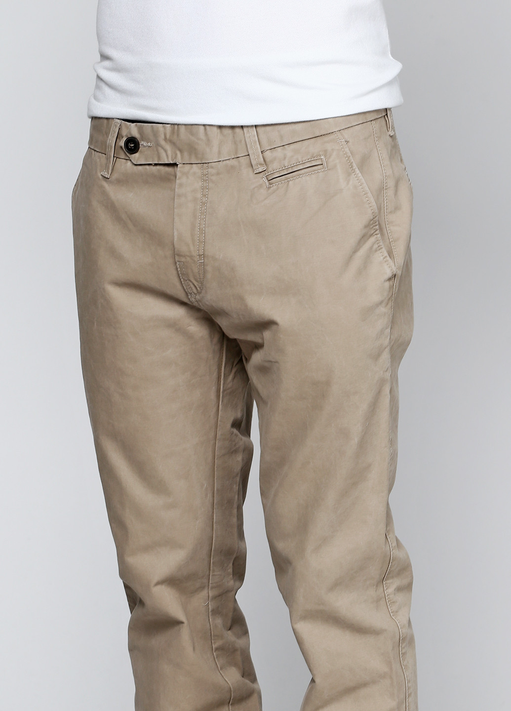 Бежевые кэжуал демисезонные зауженные брюки Antony Morato