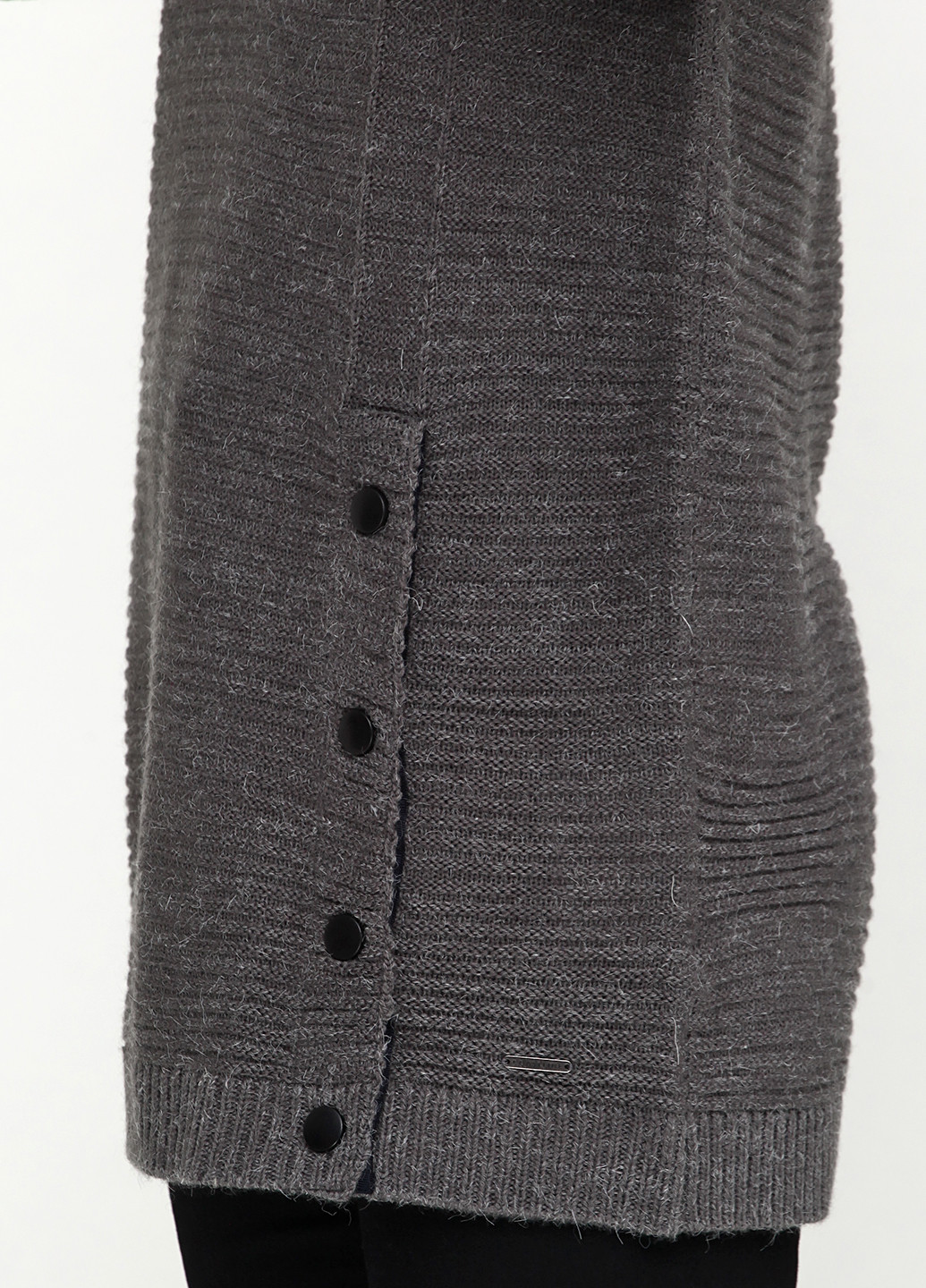 Туника Brandtex Collection с длинным рукавом однотонная серая кэжуал