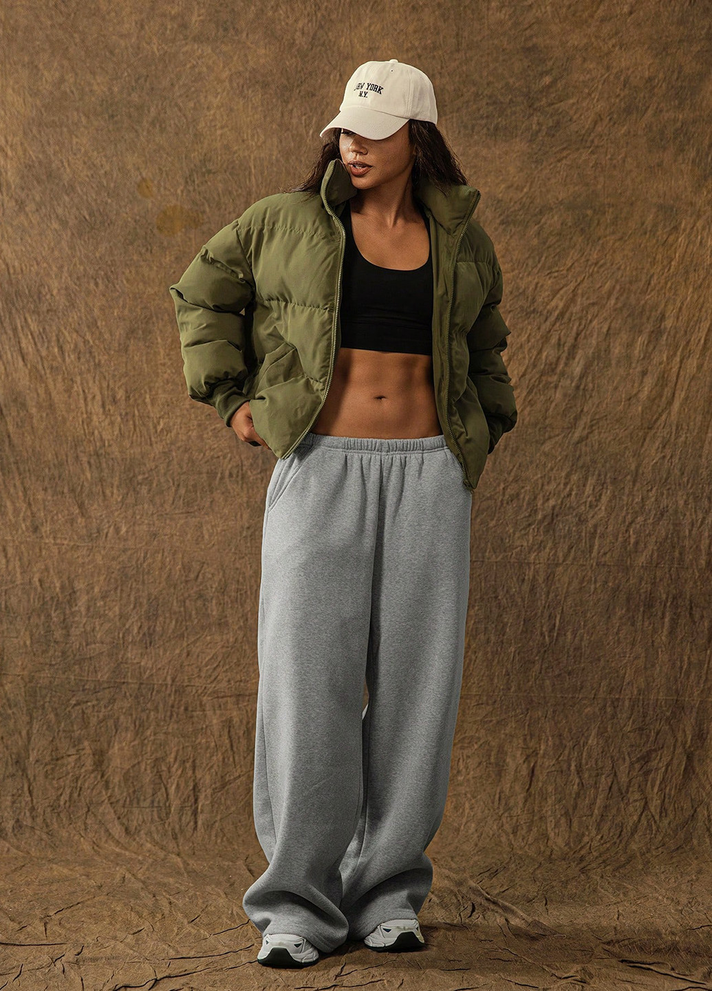 Зеленая зимняя куртка SHEIN