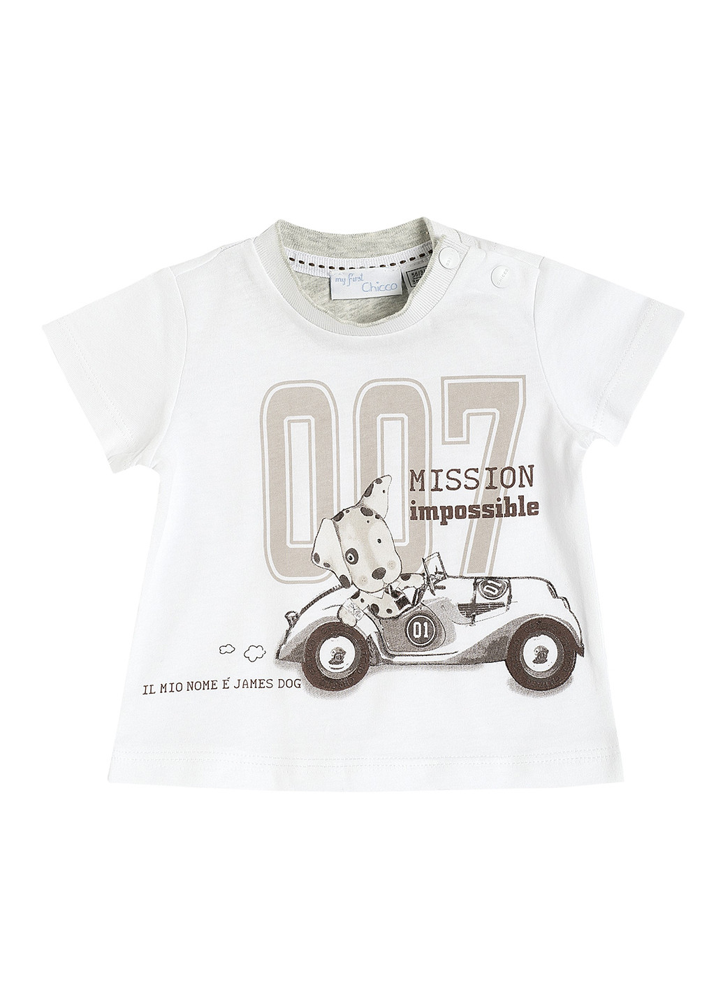 Белая летняя футболка Chicco