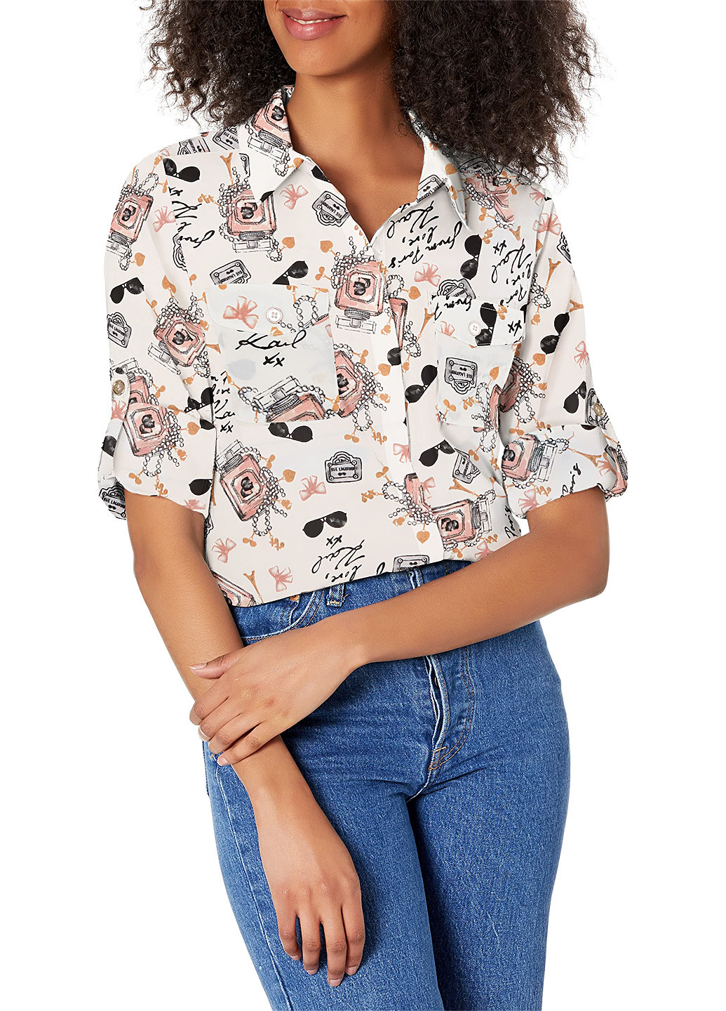 Молочная блуза Karl Lagerfeld