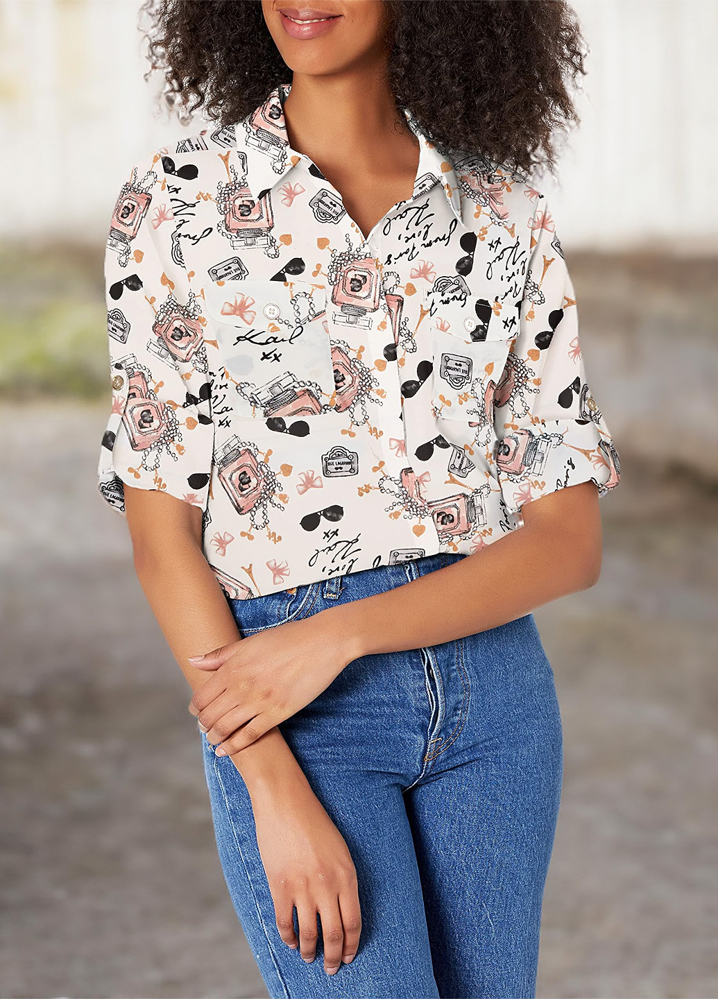 Молочная блуза Karl Lagerfeld