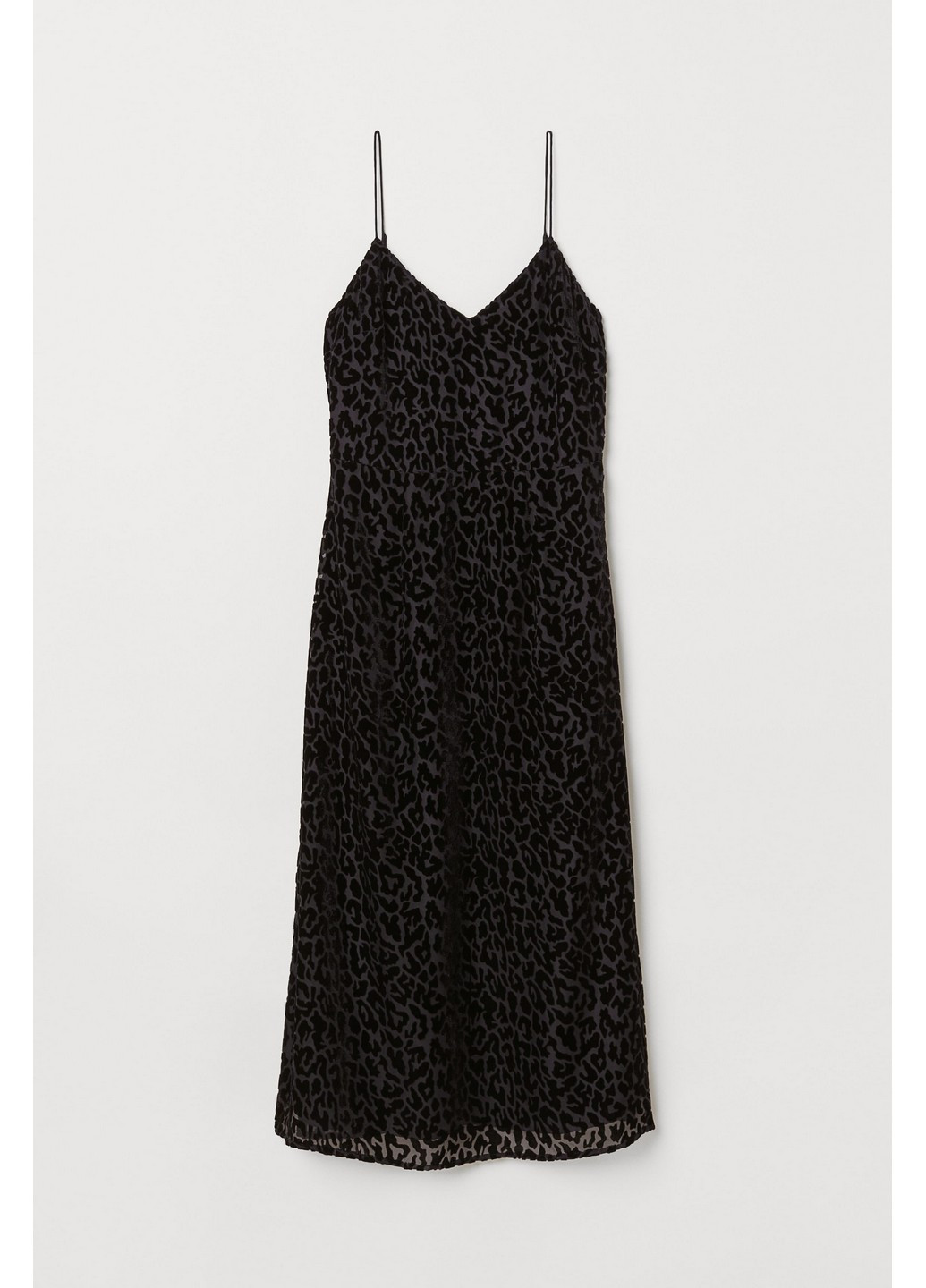 Черное коктейльное платье H&M леопардовый