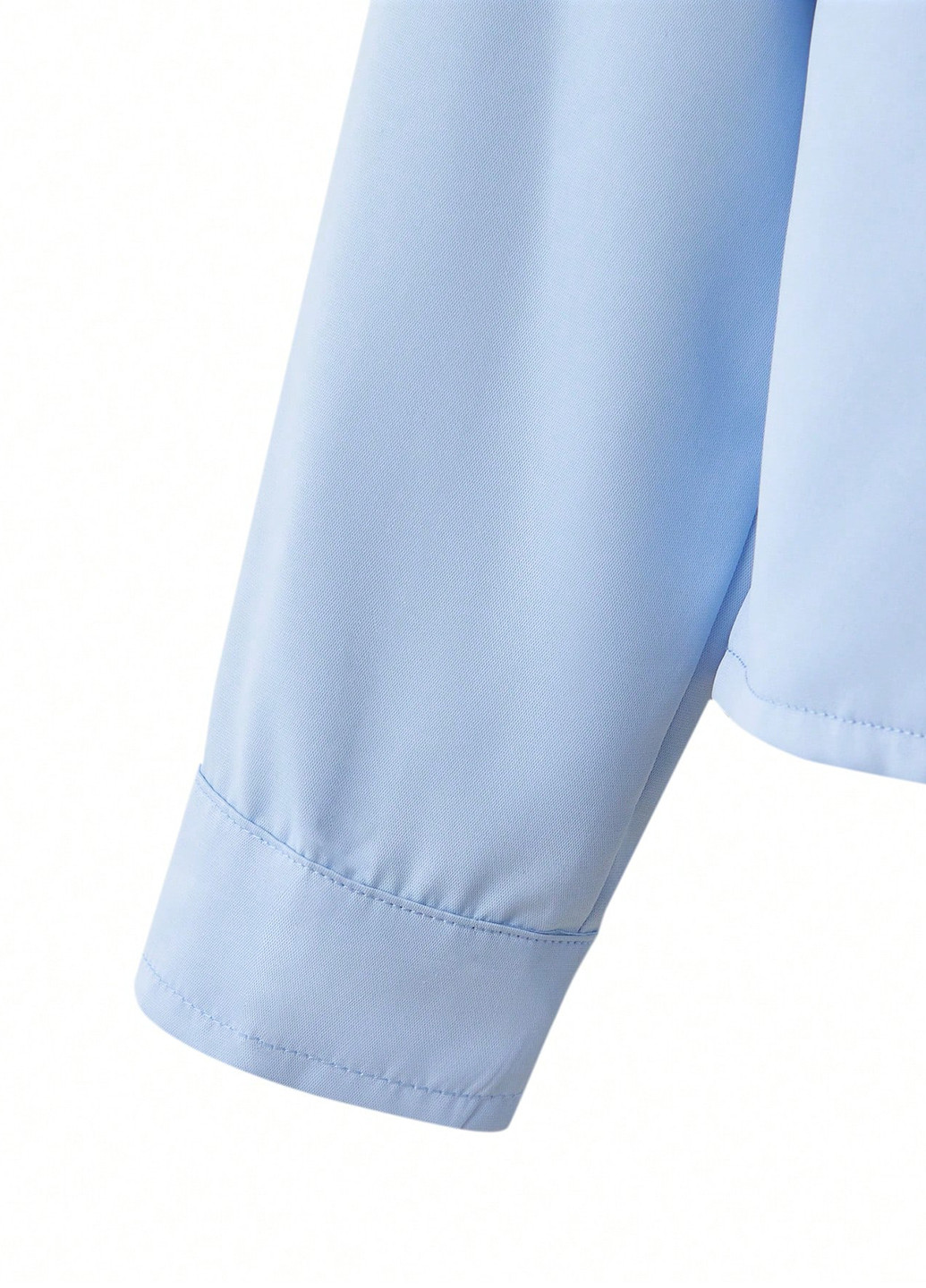 Светло-синяя однотонная блузка SHEIN демисезонная