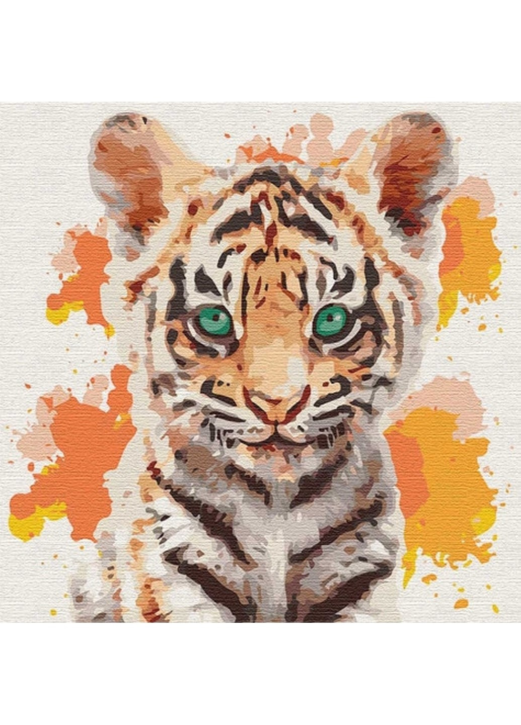 Картина по номерам "Маленький тигр" 30х30 см KHO4195 Идейка (198923165)