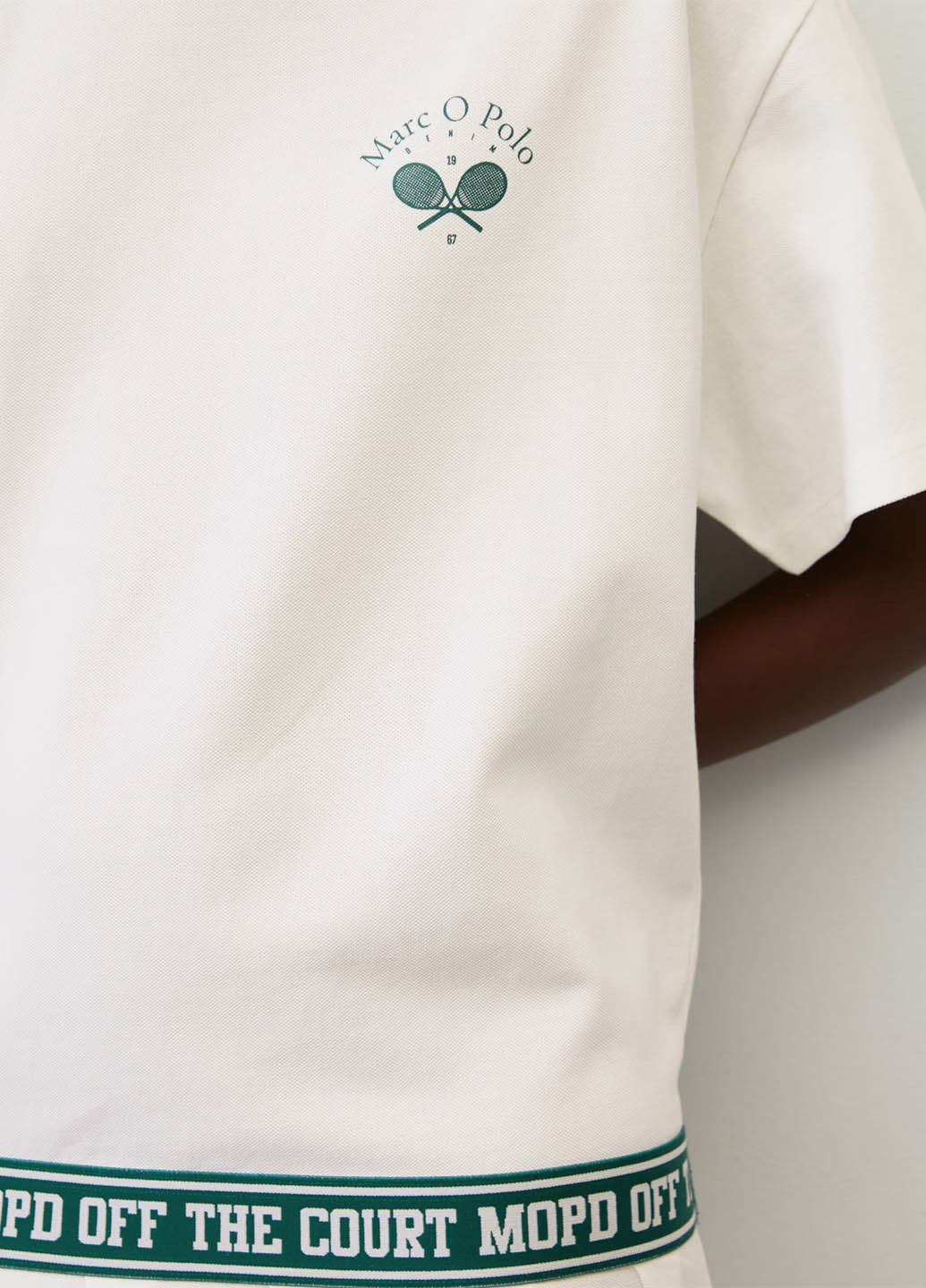 Белое спортивное, кэжуал платье платье-футболка Marc O'Polo с логотипом