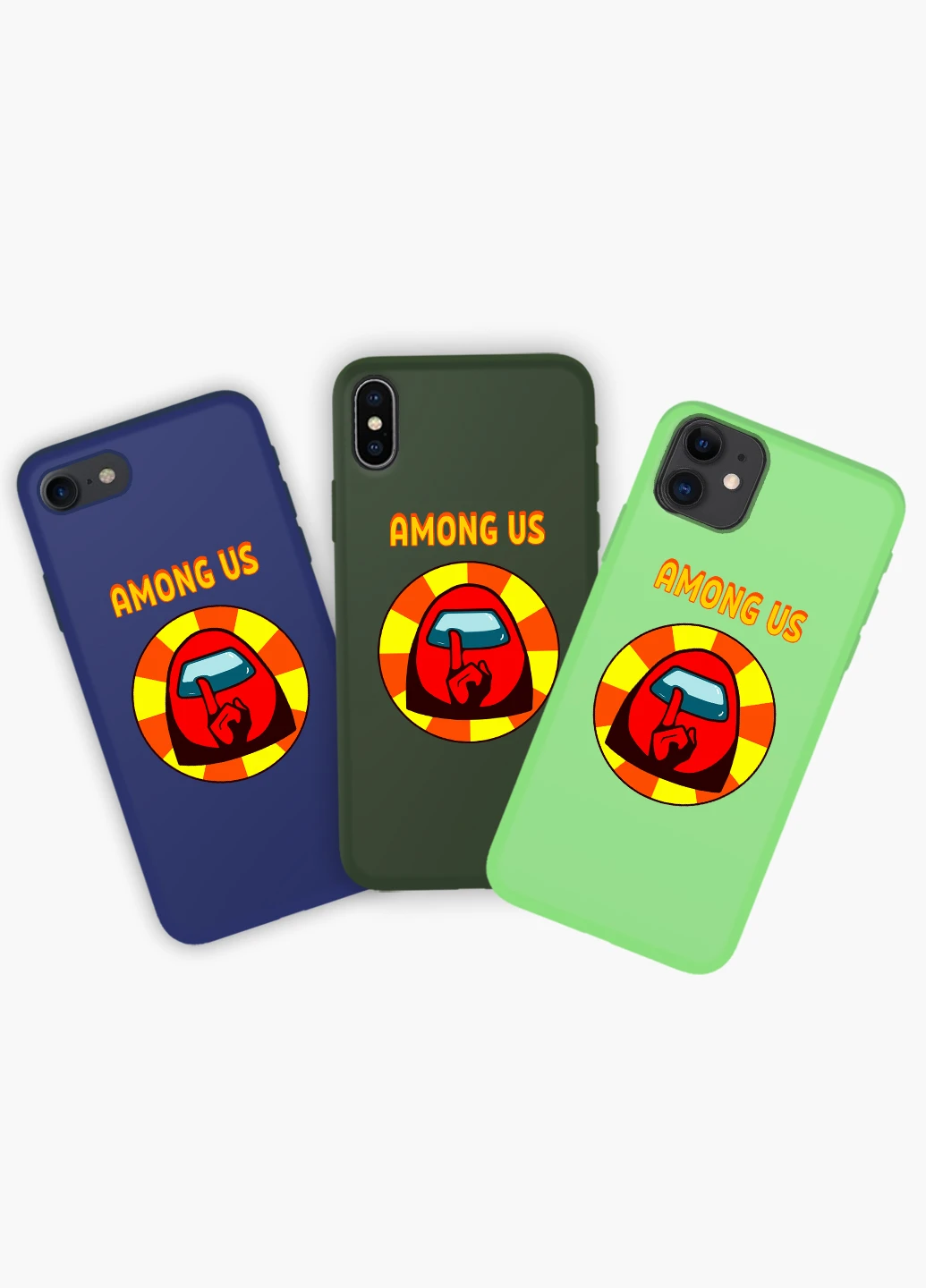 Чохол силіконовий Apple Iphone 8 plus Амонг Ас Червоний (Among Us Red) (6154-2412) MobiPrint (219565577)
