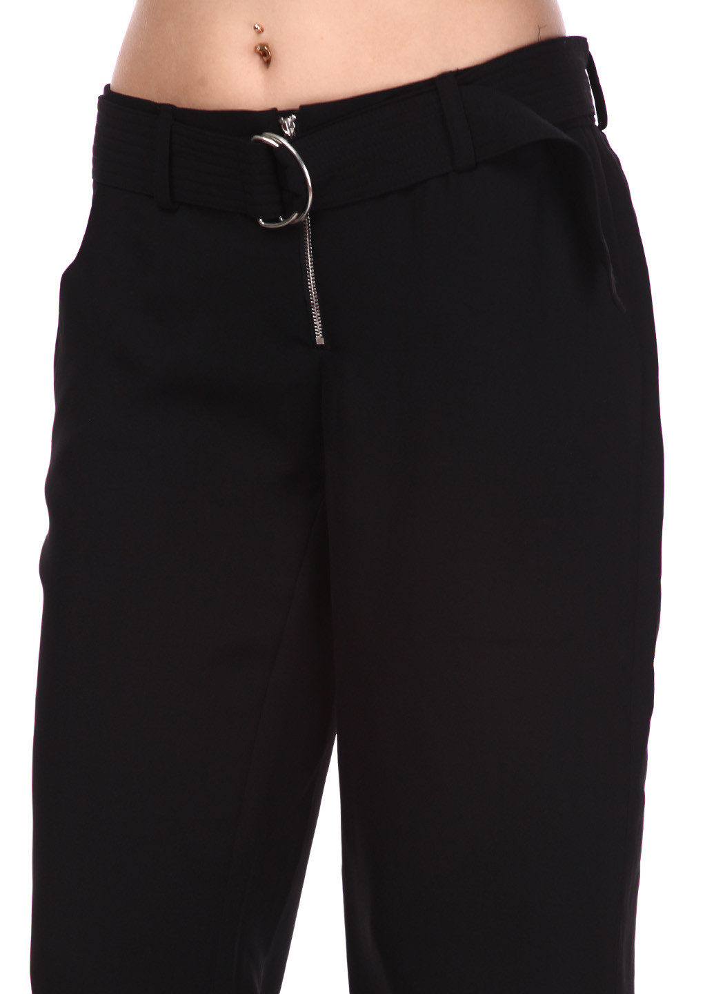 Черные кэжуал демисезонные прямые брюки Vila