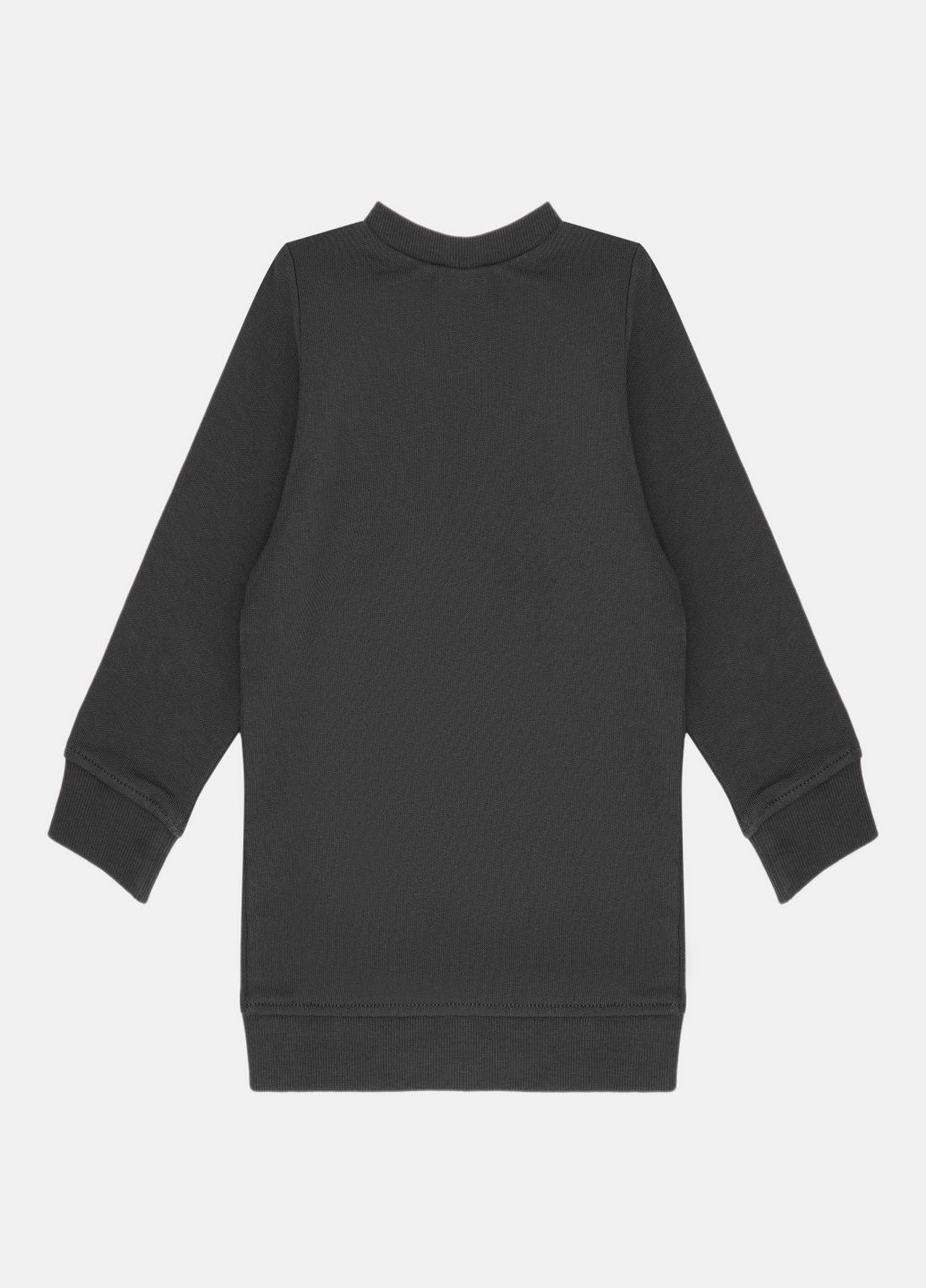 H&M свитшот однотонный темно-серый кэжуал хлопок