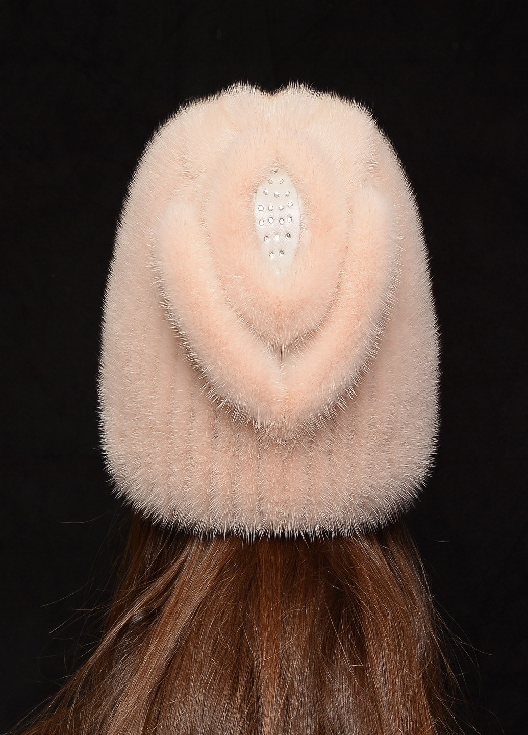 Вязаная меховая норковая женская шапка Меховой Стиль (198333341)