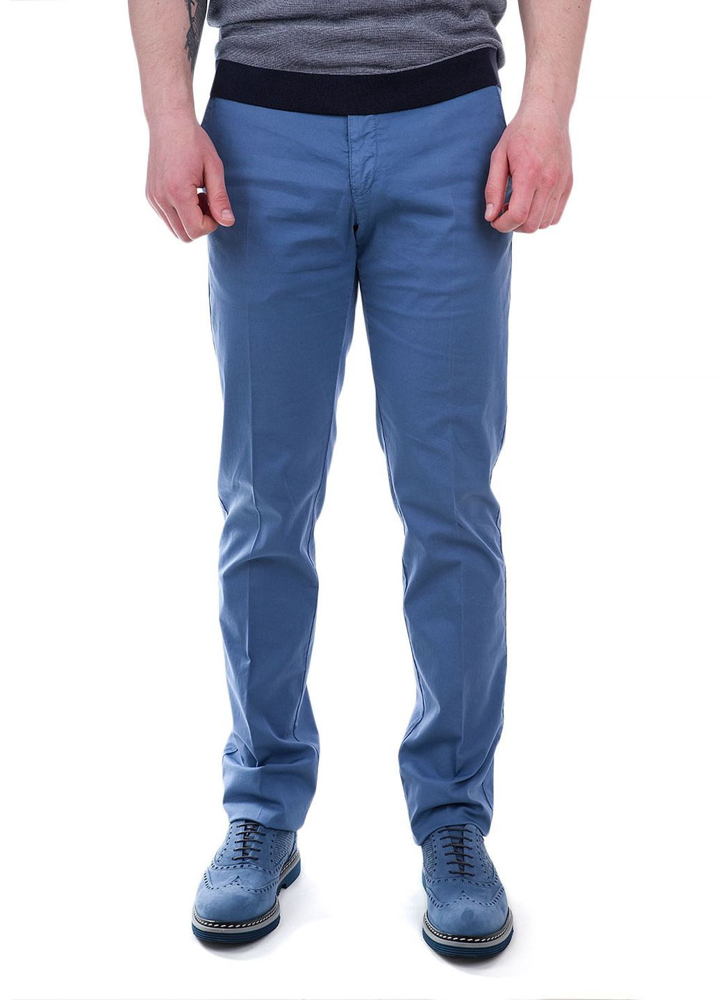 Синие летние брюки Armani Jeans