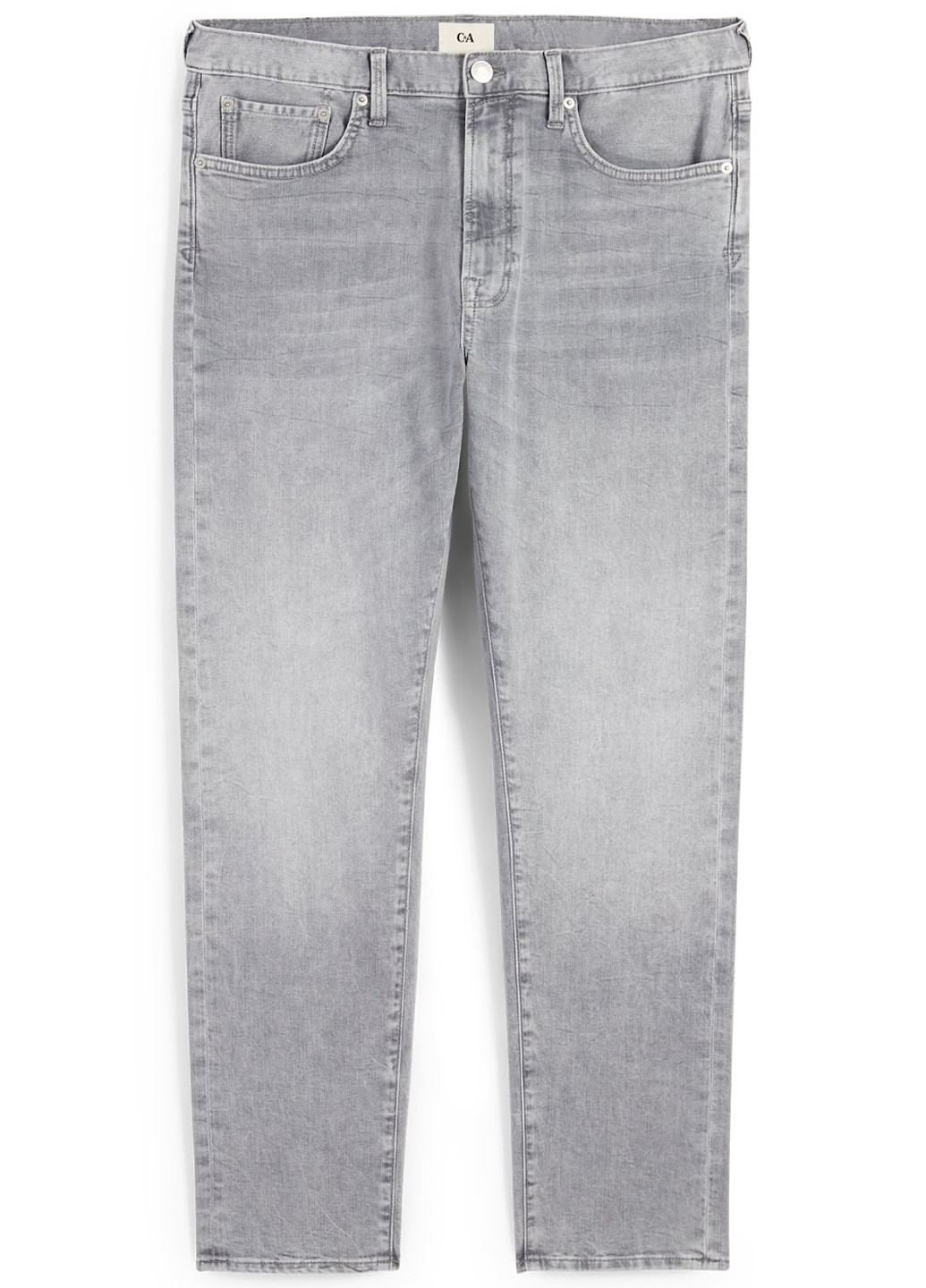 Светло-серые демисезонные зауженные джинсы C&A