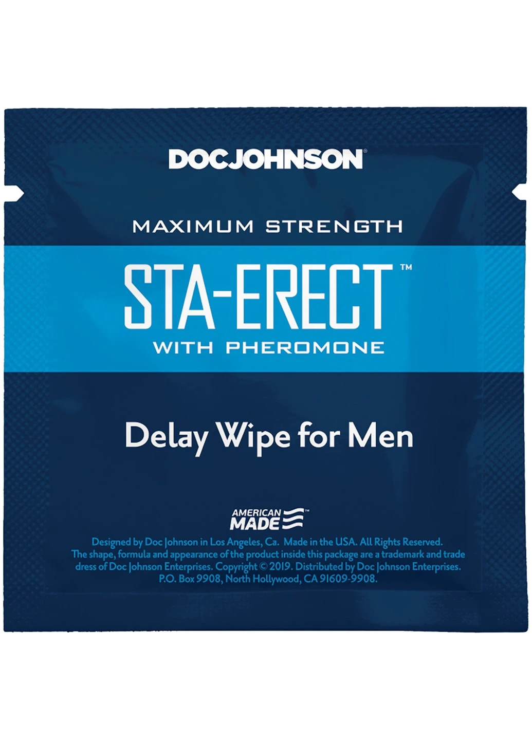 Пролонгуюча серветка Sta-Erect Delay Wipe For Men з феромонами Doc Johnson (252156160)