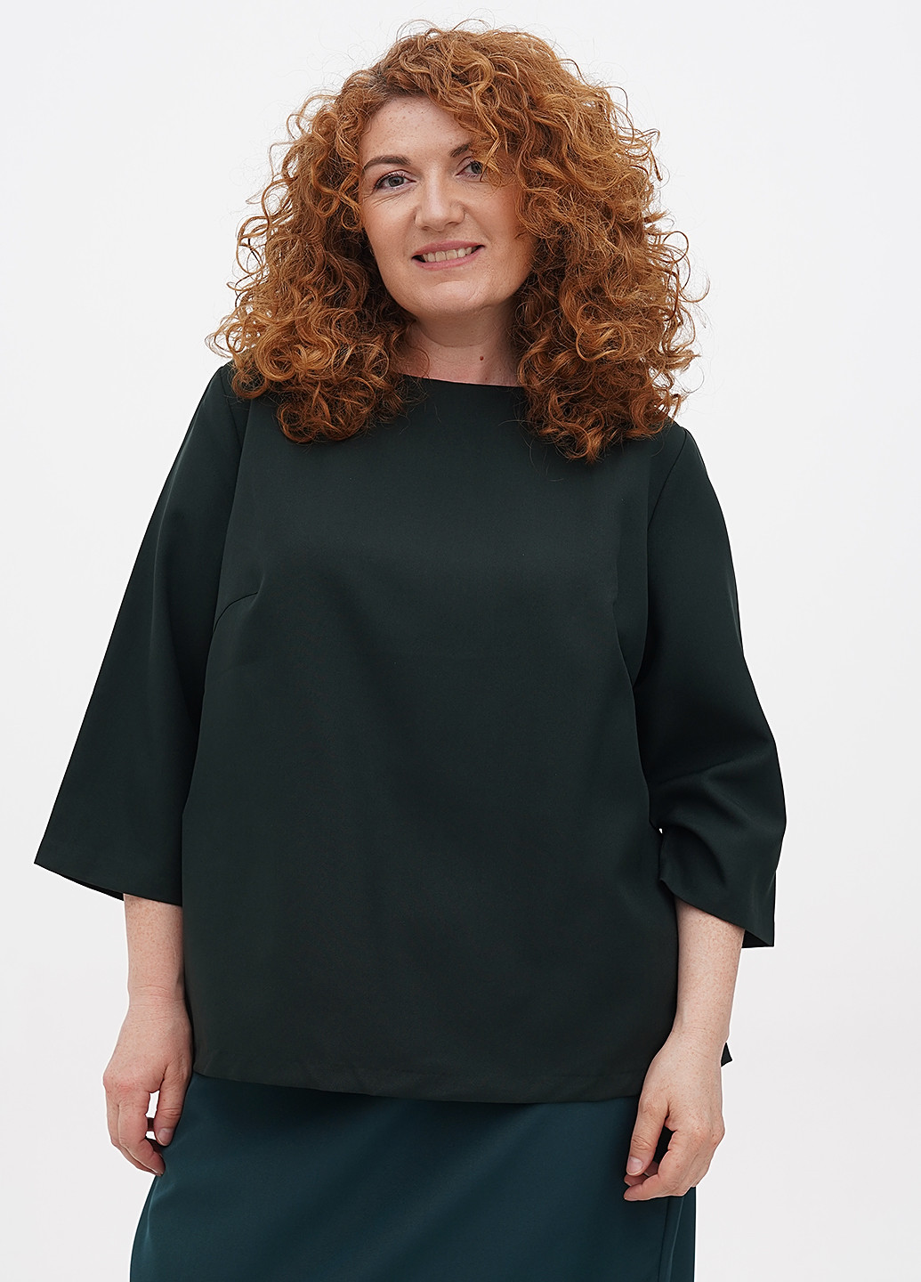 Темно-зеленая летняя блуза Laura Bettini