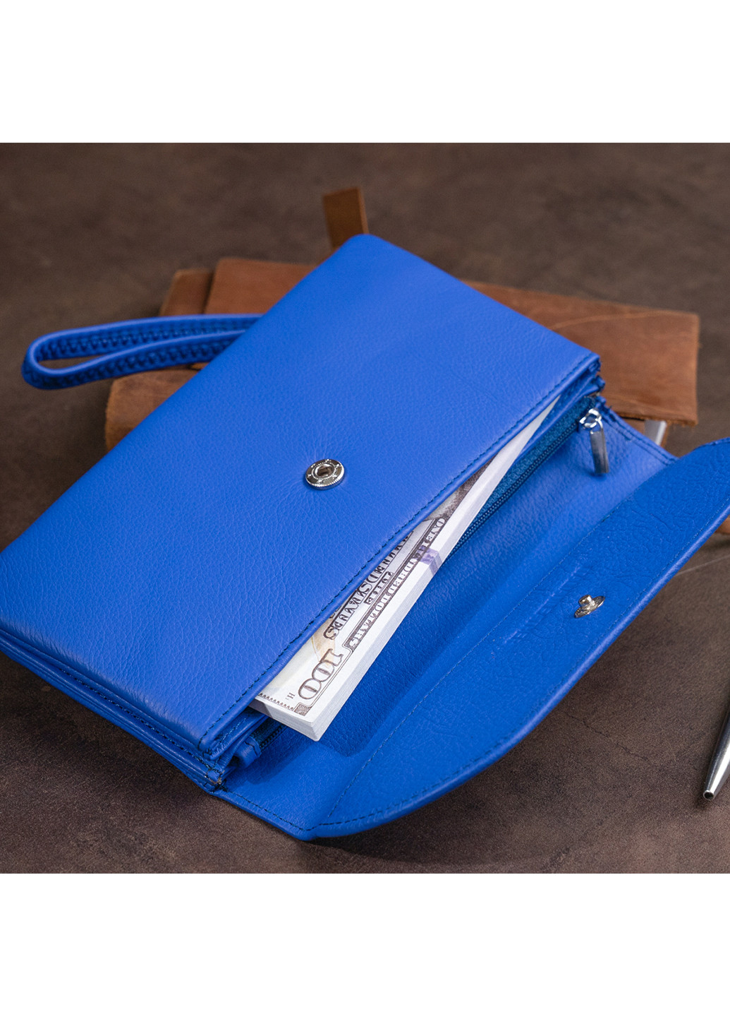 Жіночий шкіряний гаманець-клатч 9х9,5х2,5 см st leather (252132525)