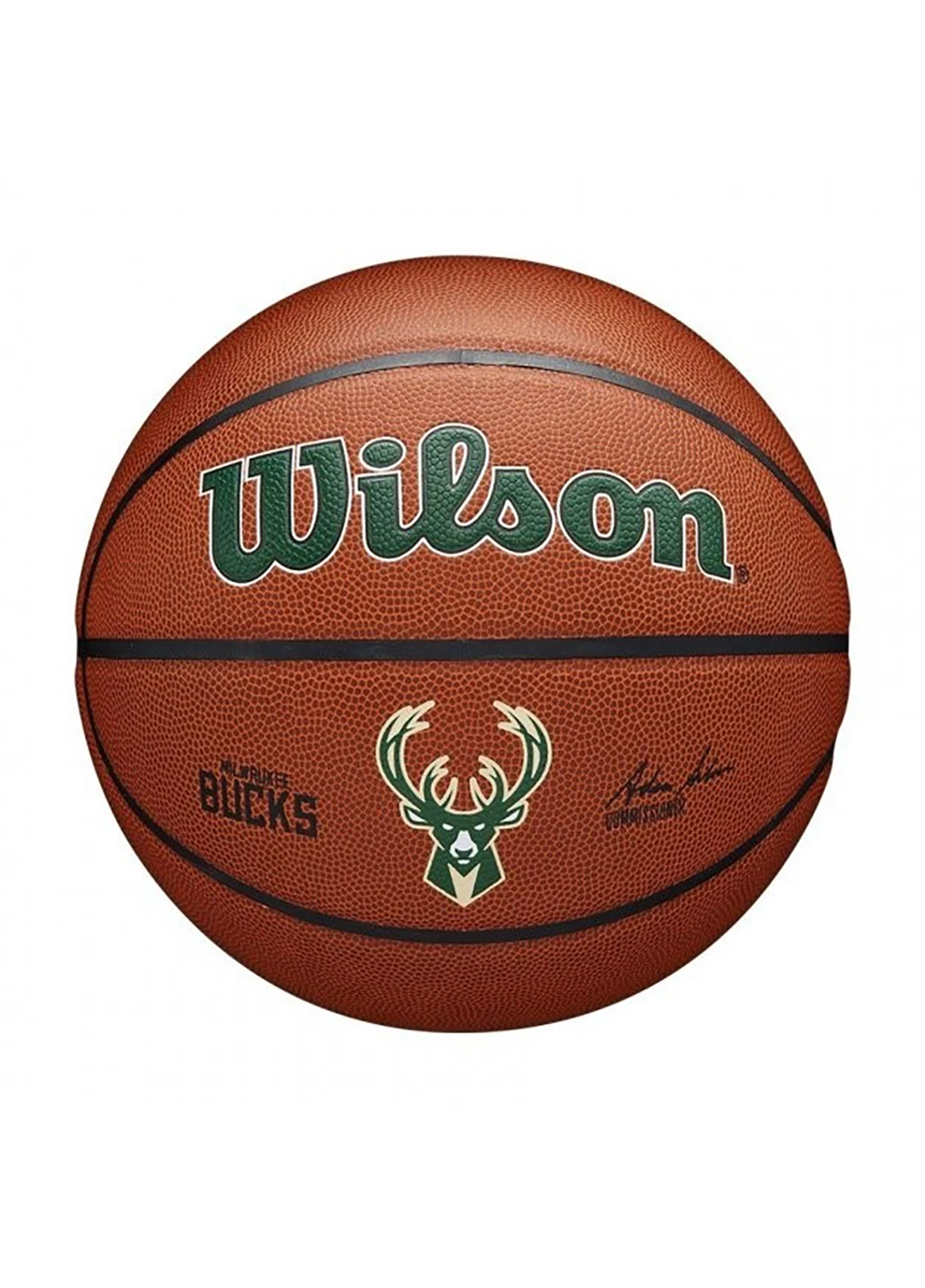 М'яч баскетбольний NBA Team Alliance Bskt Mil Bucks размер 7 Amber (WTB3100XBMIL) Wilson (253678304)