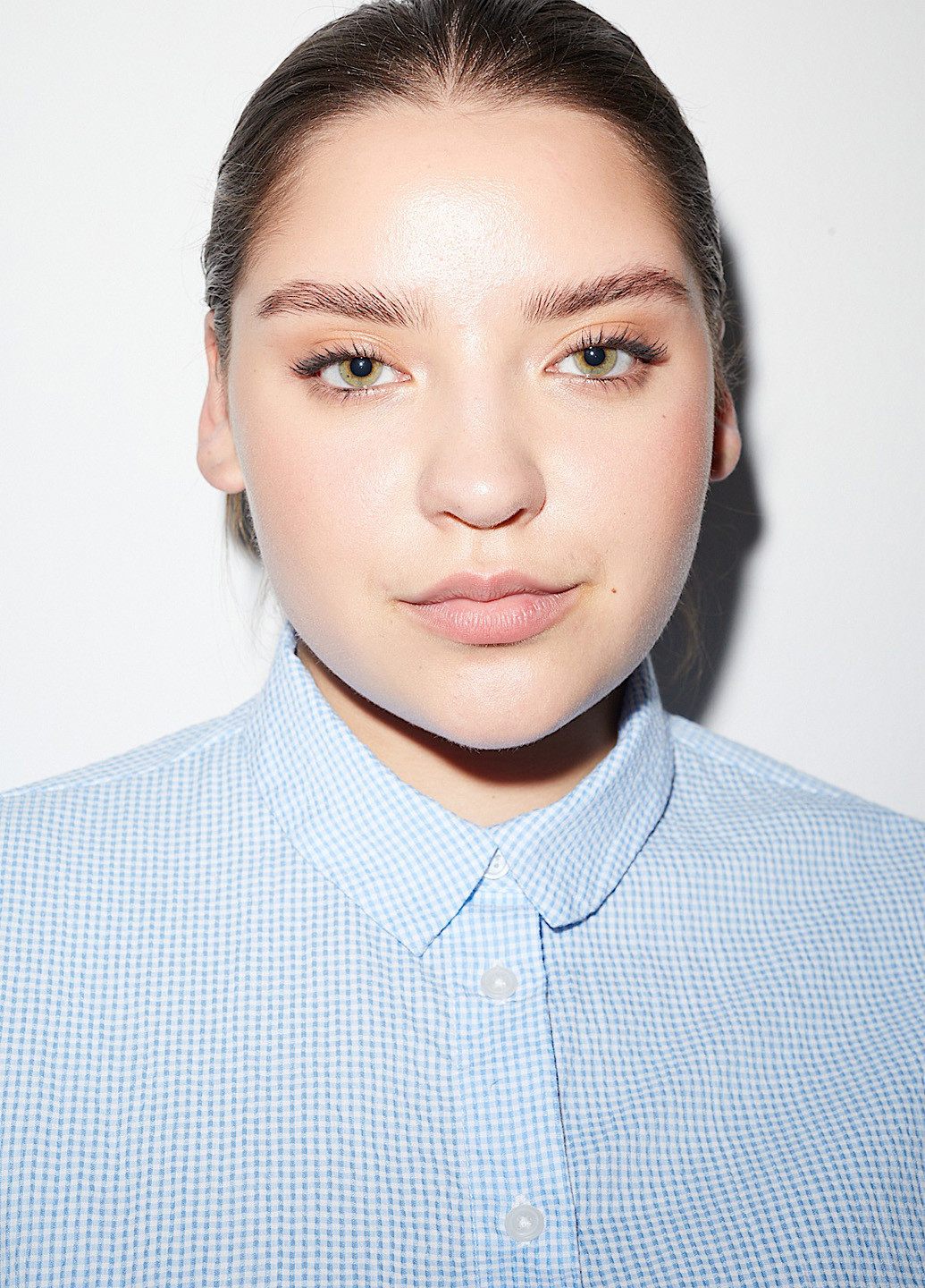 Голубой кэжуал рубашка однотонная C&A