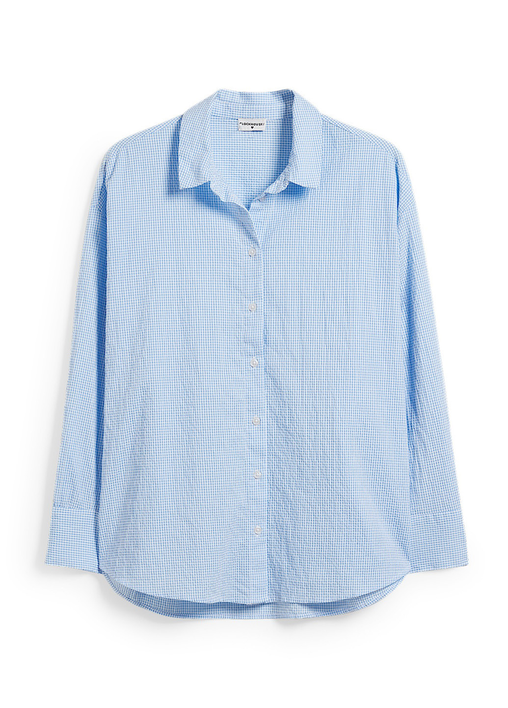 Голубой кэжуал рубашка однотонная C&A