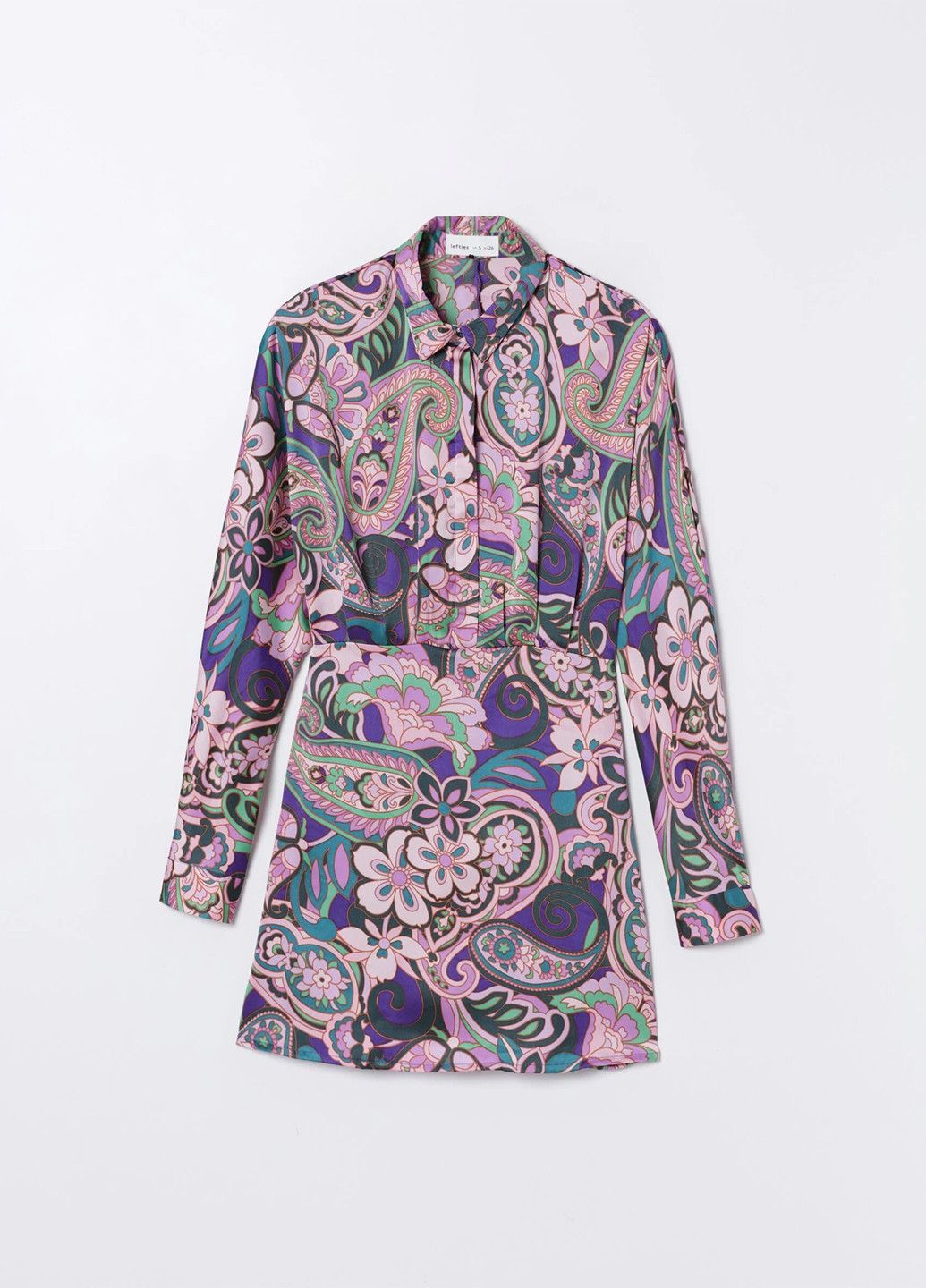 Комбинированное кэжуал платье рубашка Lefties турецкие огурцы