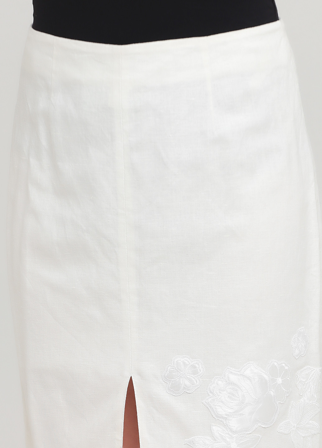 Молочная кэжуал однотонная юбка Angel карандаш
