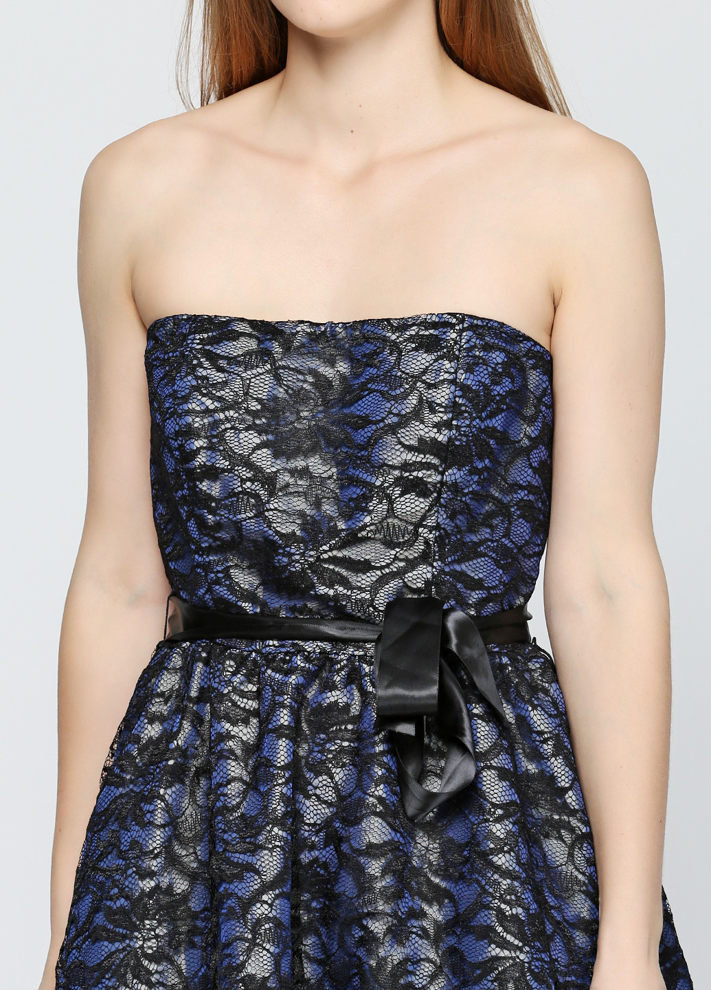 Темно-синее коктейльное платье Cache Cache с цветочным принтом