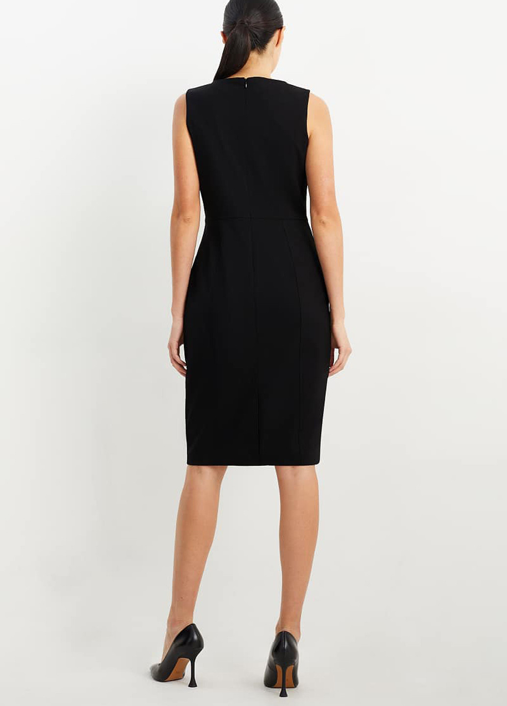 Чорна ділова, кежуал сукня C&A однотонна