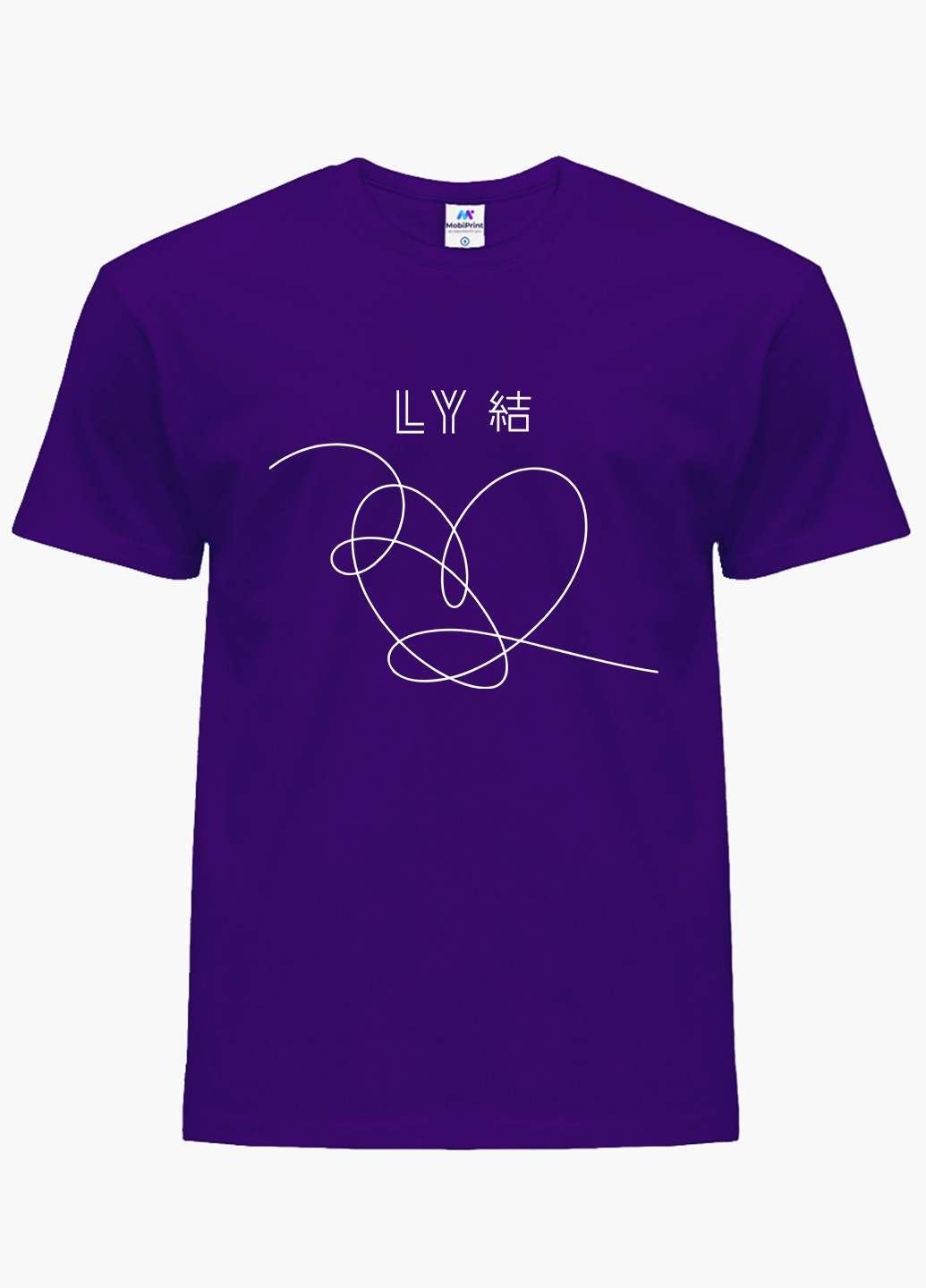 Фиолетовая демисезонная футболка детская бтс (bts)(9224-1080) MobiPrint