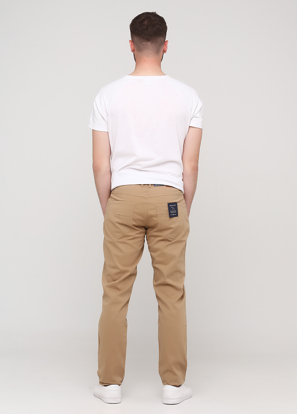 Бежевые кэжуал демисезонные зауженные брюки Casa Moda