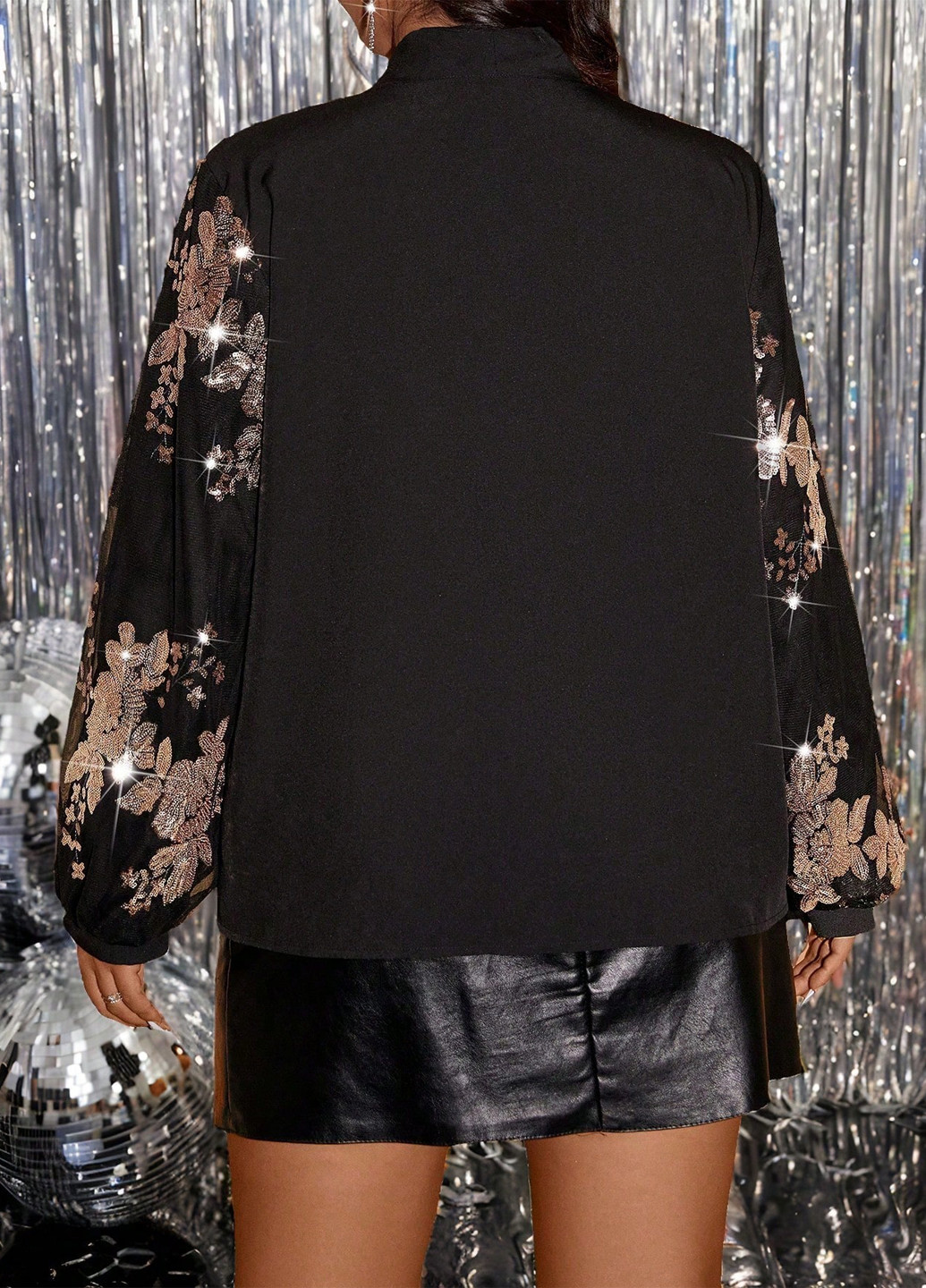 Чорна блуза SHEIN