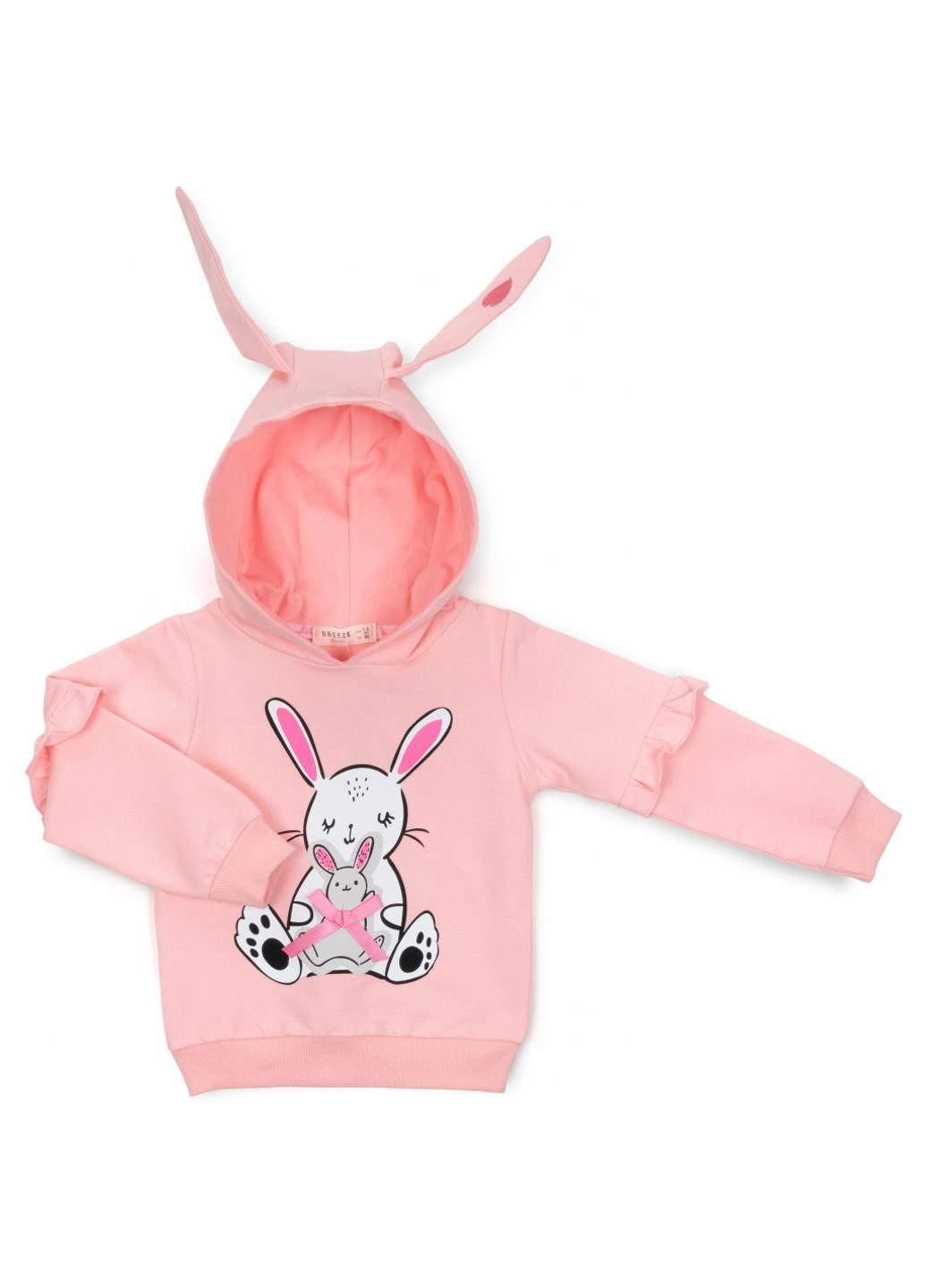 Кофта с зайчиком (16185-86G-pink) Breeze (251313538)