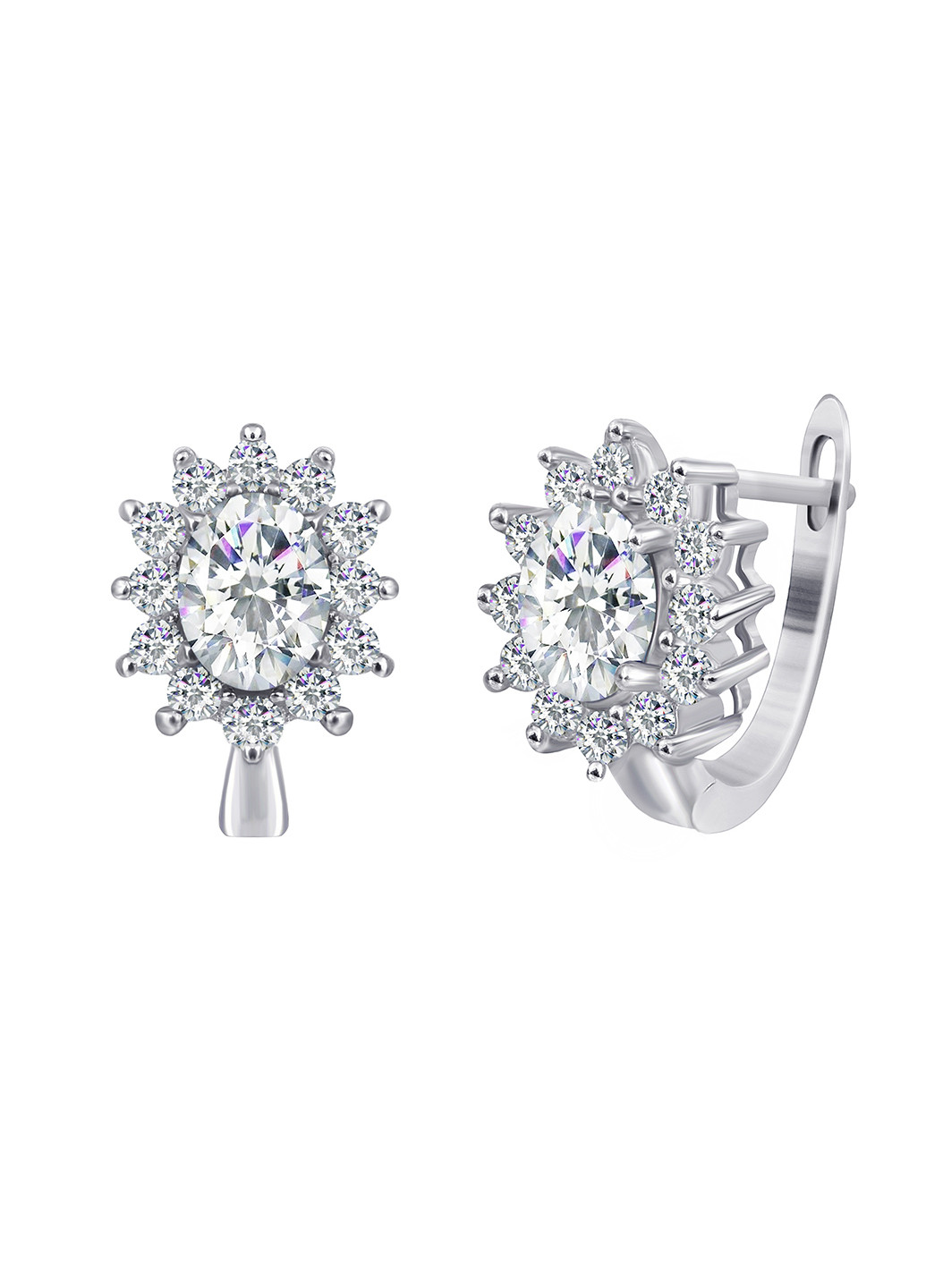 Серебряные серьги с фианитами ск2ф/397 Silvex925 (201168942)