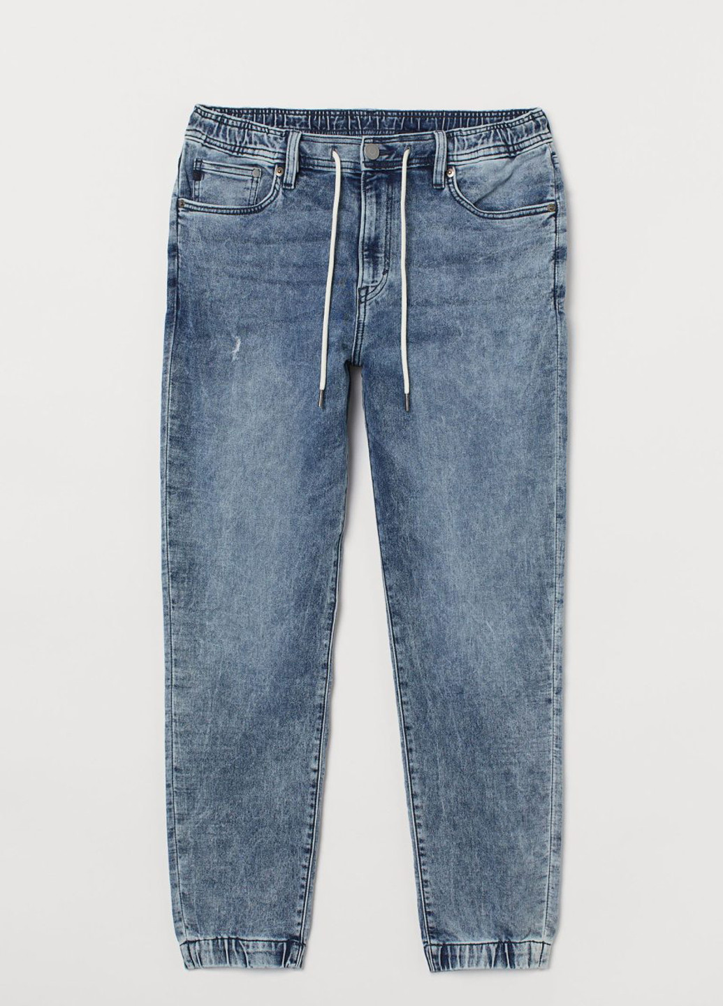 Синие джинсовые демисезонные джоггеры брюки H&M