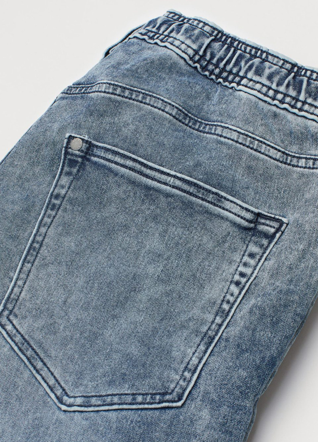 Синие джинсовые демисезонные джоггеры брюки H&M