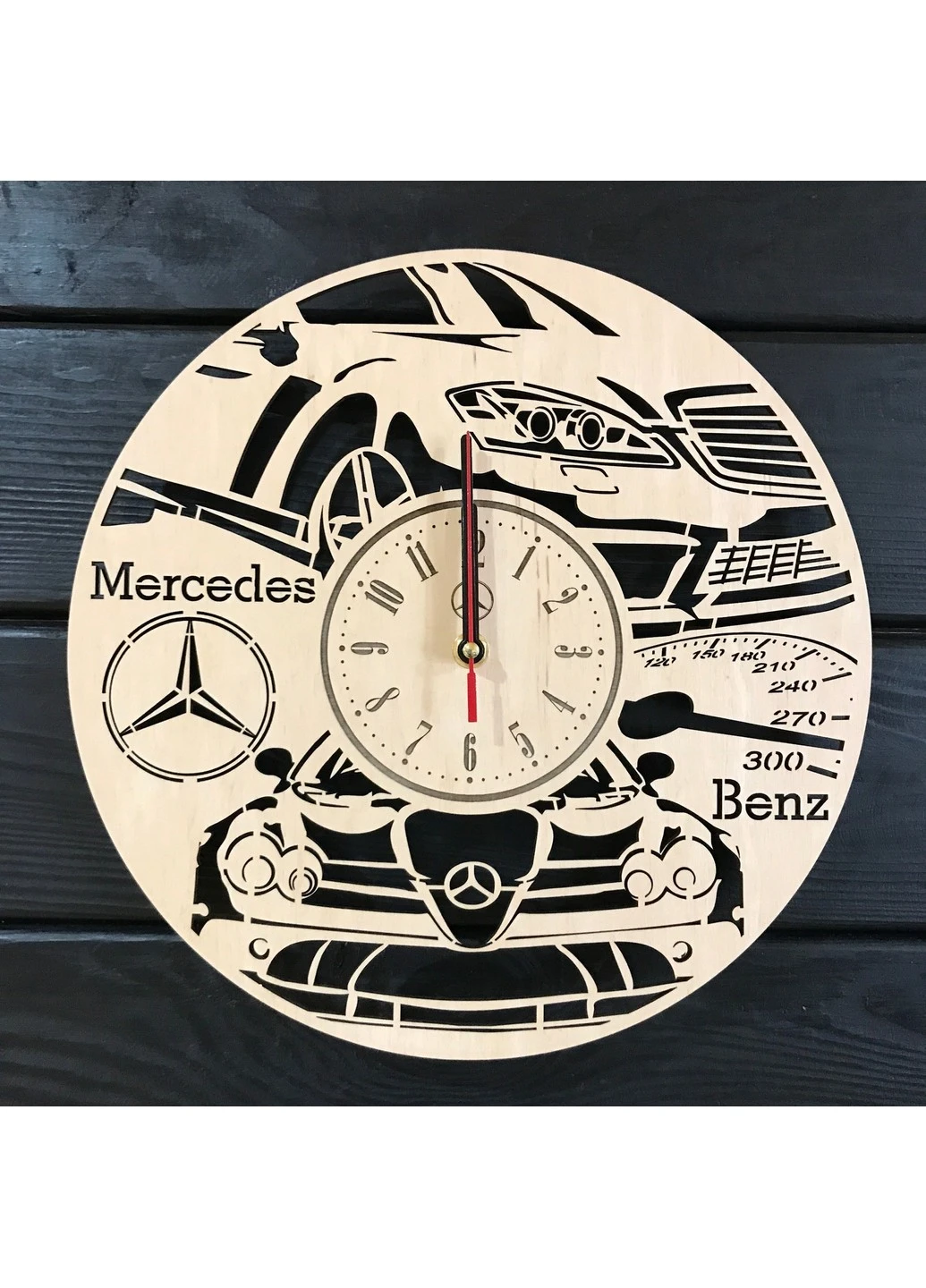 Стильний годинник з дерева настінний "Mercedes-Benz" 7Arts (253566130)
