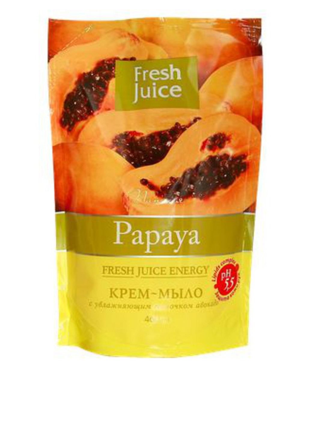 Крем-мило із зволожуючим молочком "Папайя" Cream-Soap Papaya (дой-пак) 460 мл Fresh Juice (88096296)