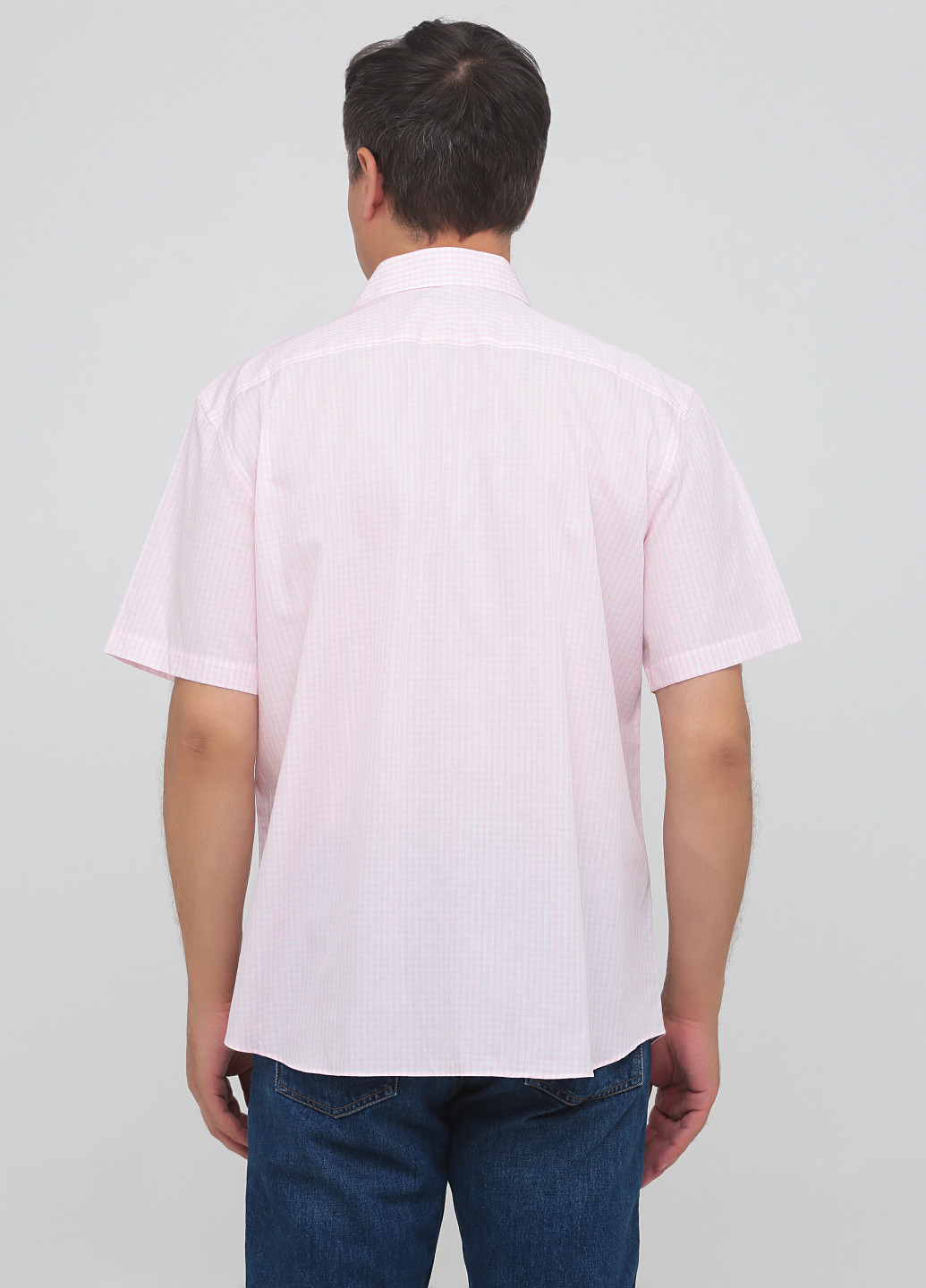 Светло-розовая кэжуал рубашка в клетку Taylor