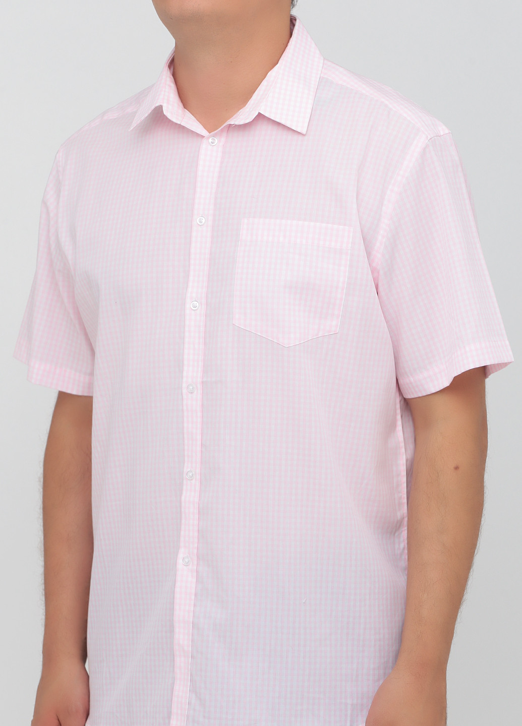 Светло-розовая кэжуал рубашка в клетку Taylor