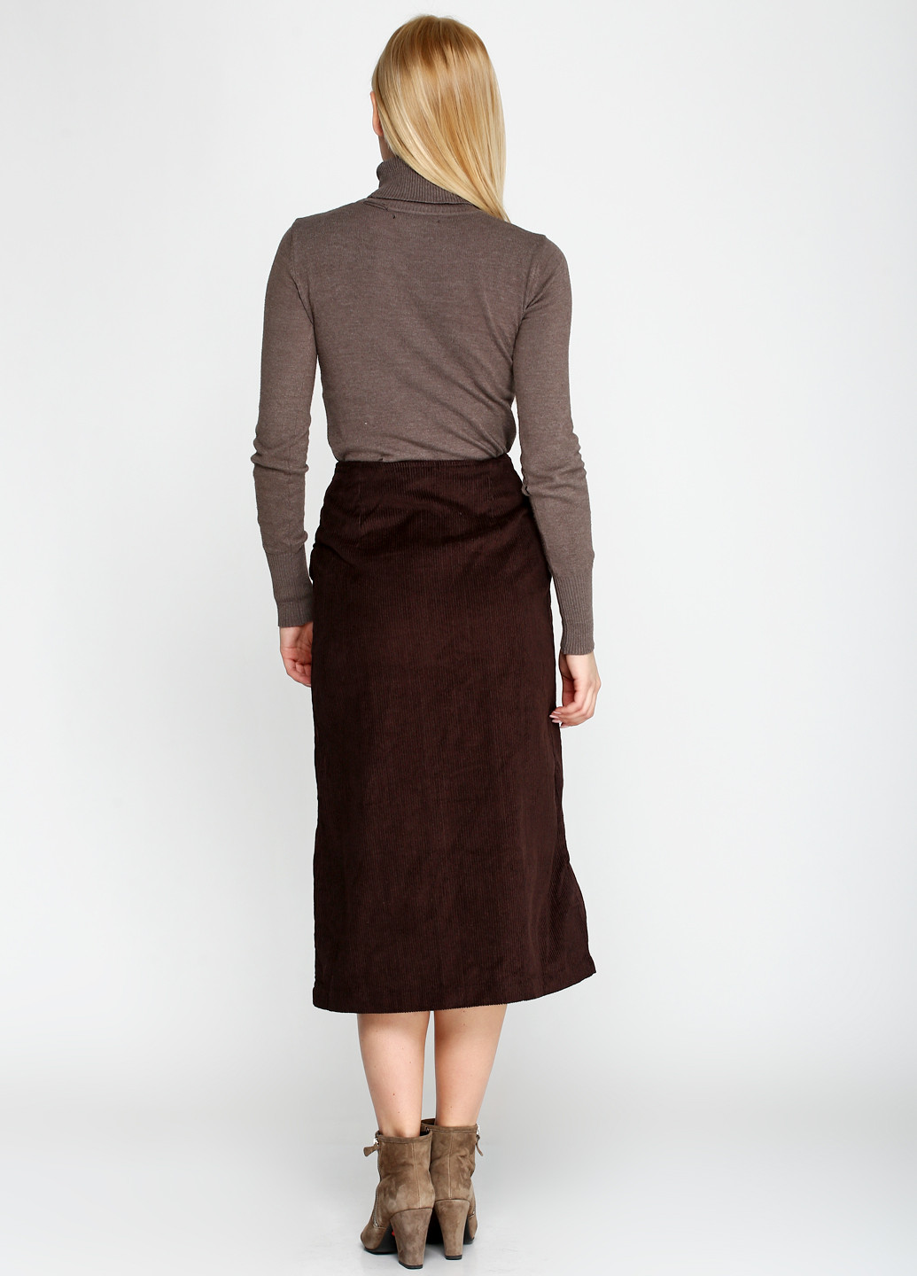 Темно-коричневая кэжуал однотонная юбка Asos