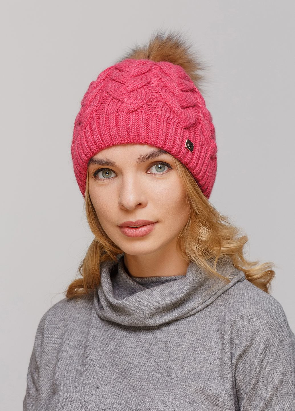 Зимова жіноча тепла шапка на флісовій підкладці 550651 Merlini (249643027)