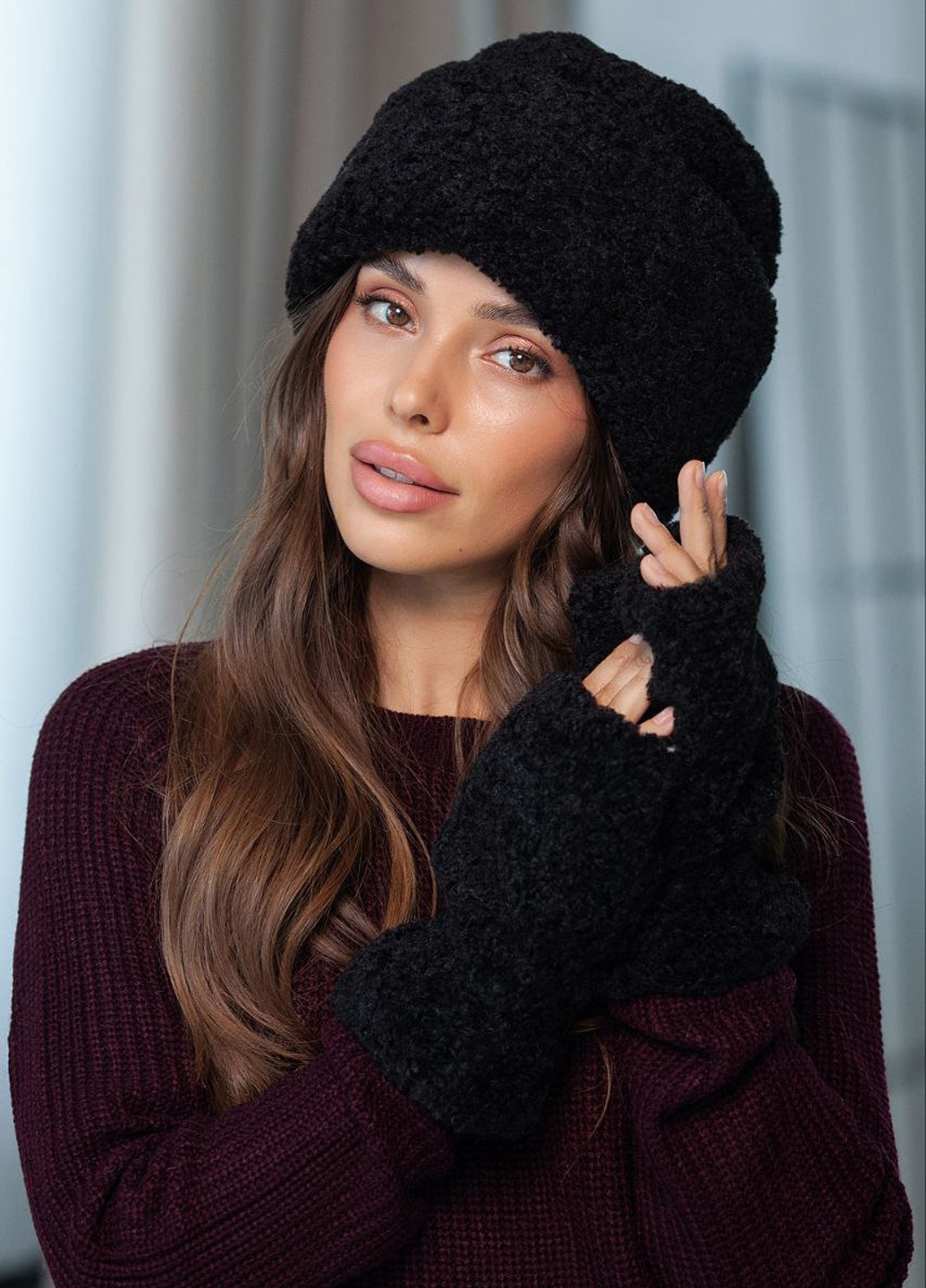 Комплект (шапка, мітенки) No Brand (365959953)