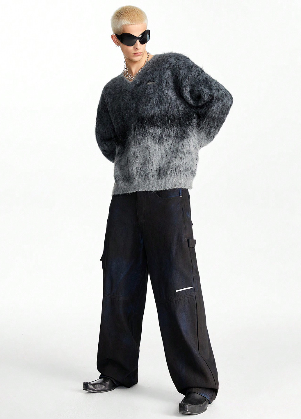 Темно-сірий зимовий пуловер пуловер SHEIN