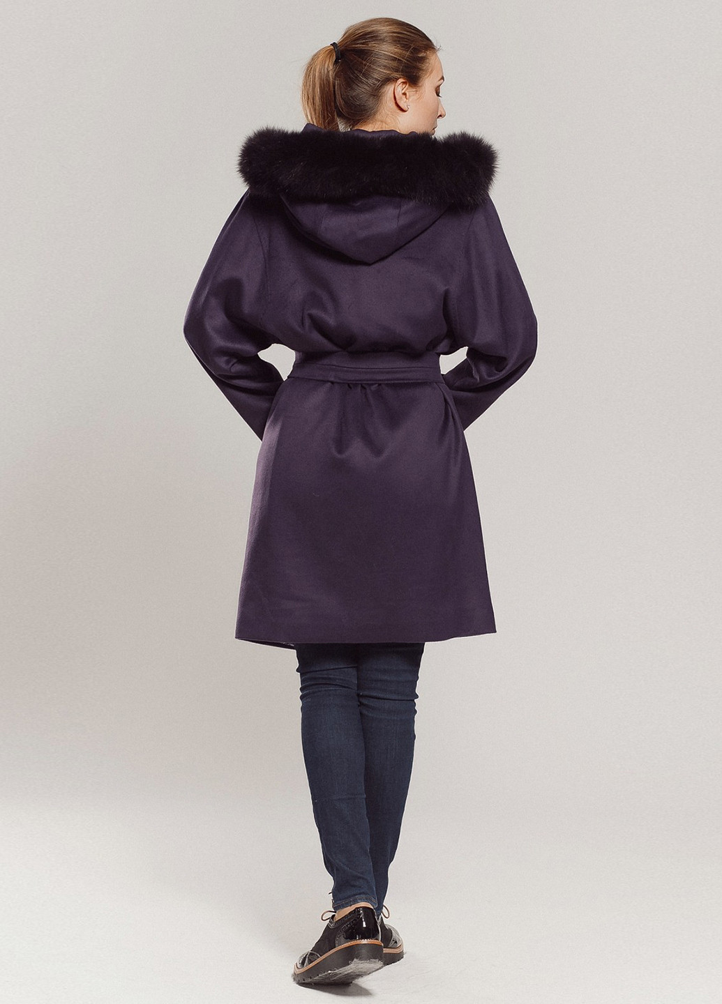 Фиолетовое зимнее Пальто однобортное Esmeralda