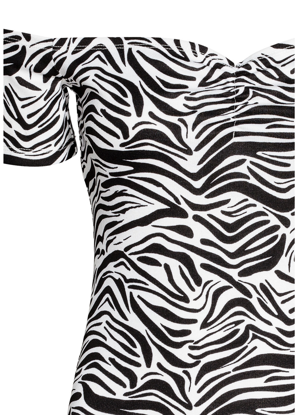Чорно-білий кежуал сукня з відкритою спиною H&M зебра