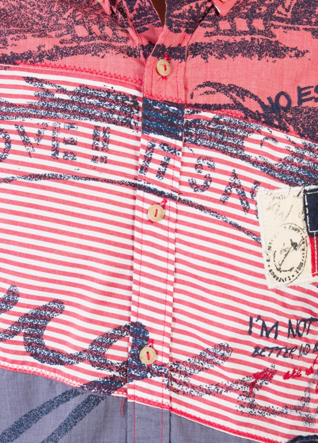 Розовая кэжуал рубашка с надписями Desigual