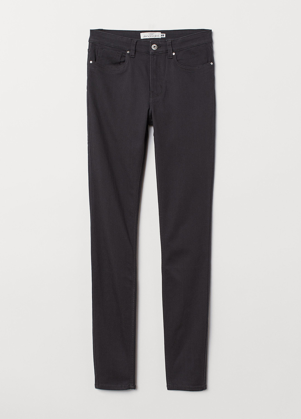 Темно-коричневые демисезонные скинни джинсы H&M
