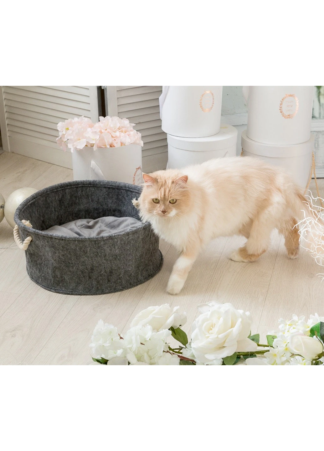 Корзина-лежак для животных с подушкой 18х40х40 см Digital Wool (213367797)