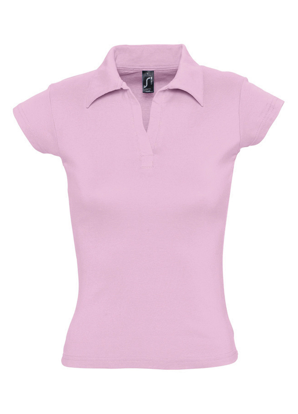 Розовая женская футболка-поло Sol's