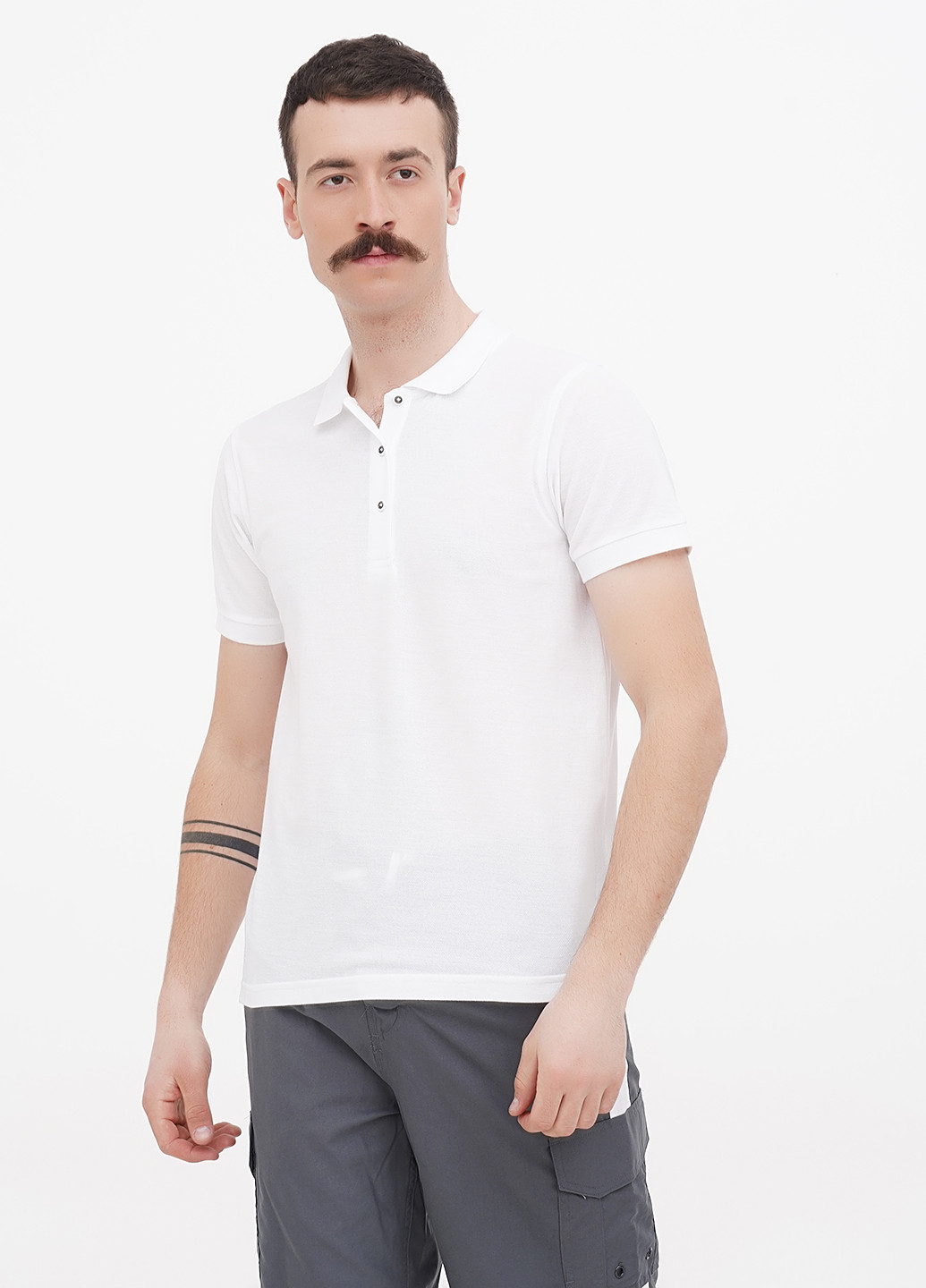 Белая футболка-поло для мужчин Port Authority однотонная